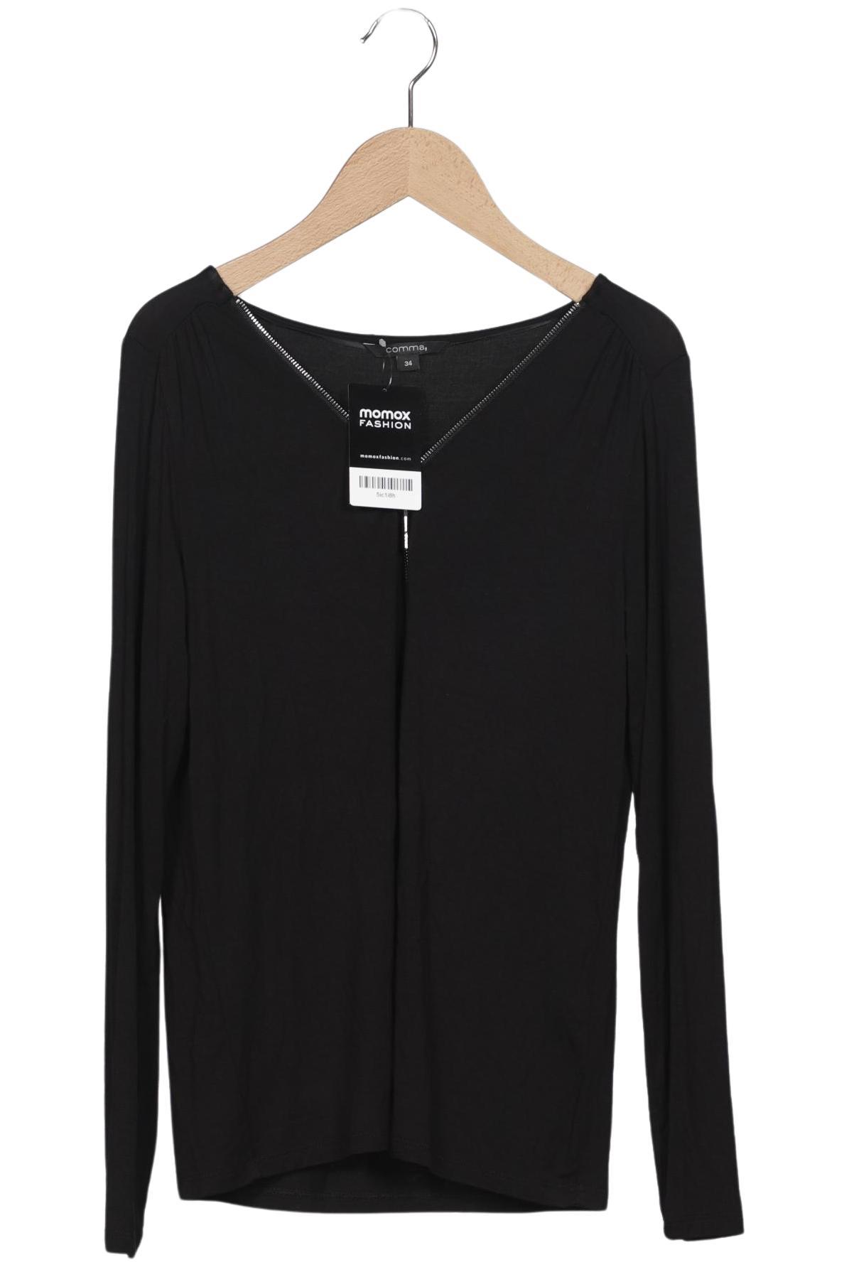 

Comma Damen Langarmshirt, schwarz, Gr. 34