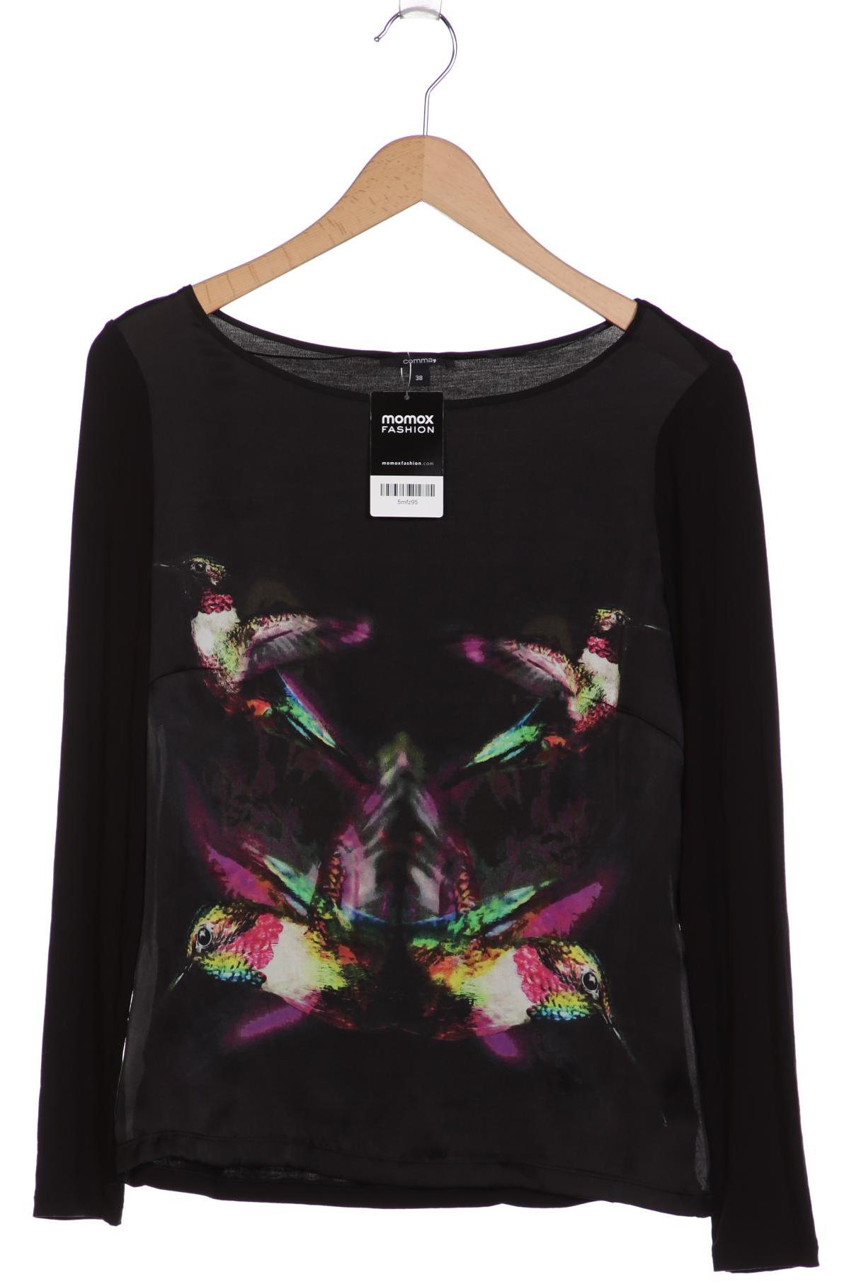 

Comma Damen Langarmshirt, schwarz, Gr. 38