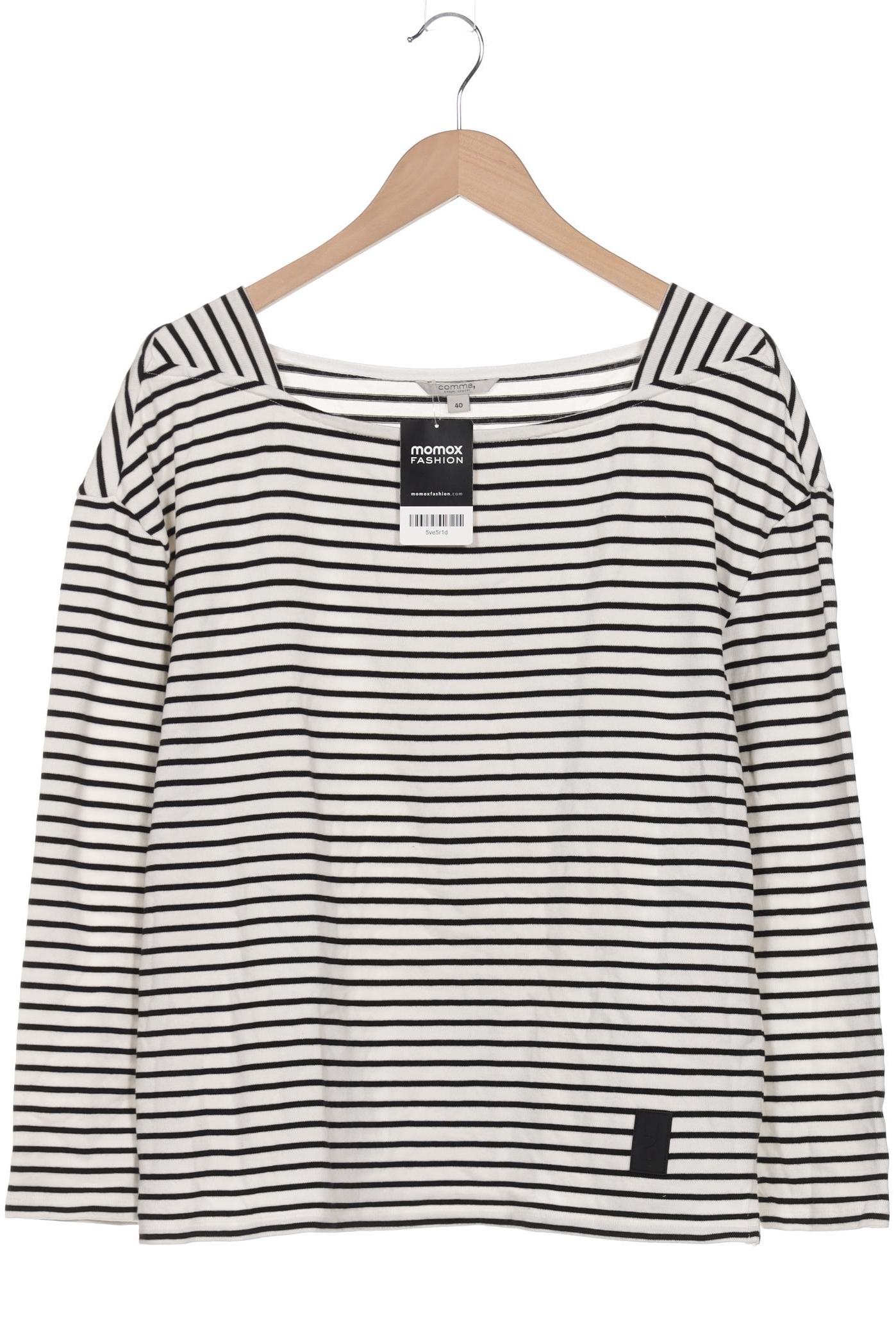 

Comma Damen Langarmshirt, weiß, Gr. 40