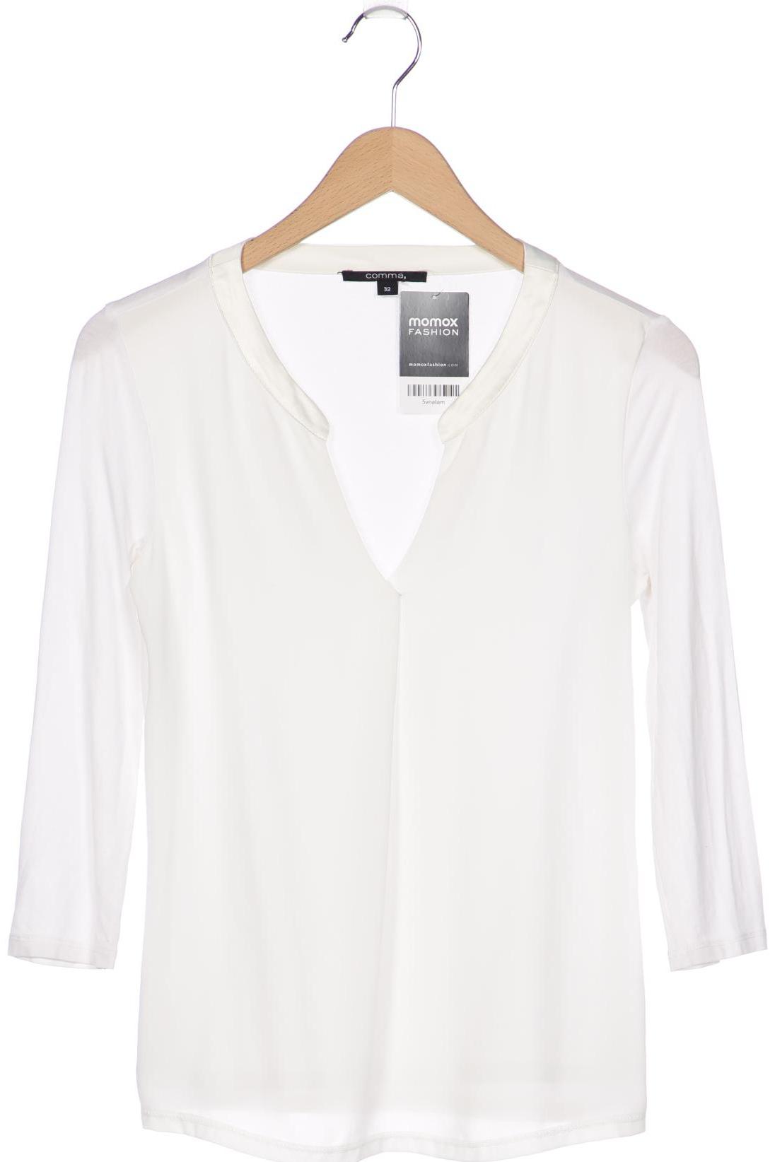 

Comma Damen Langarmshirt, weiß, Gr. 32
