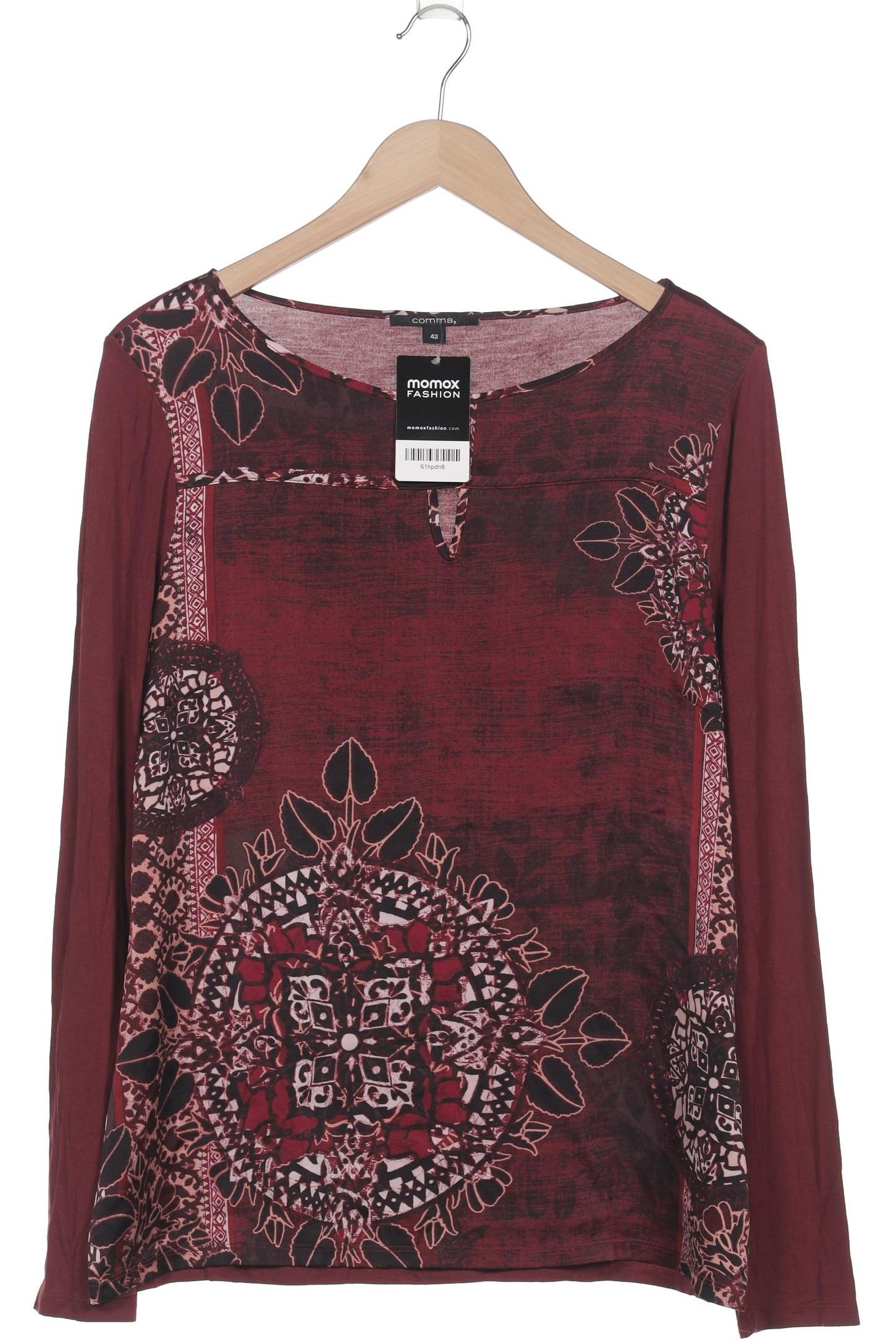 

Comma Damen Langarmshirt, bordeaux, Gr. 42