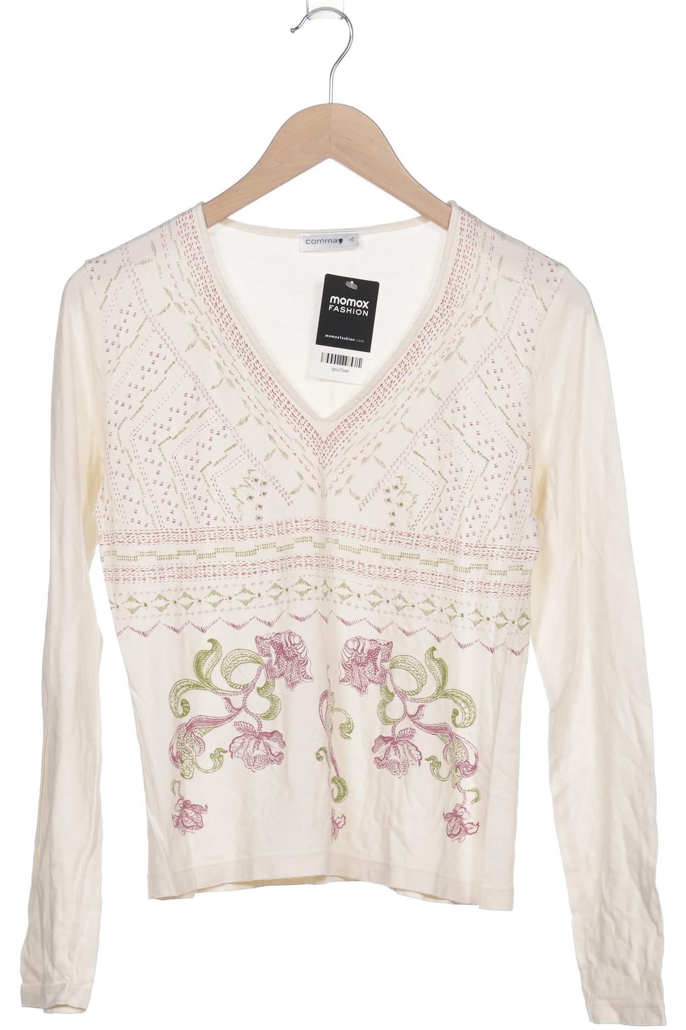 

Comma Damen Langarmshirt, cremeweiß, Gr. 40