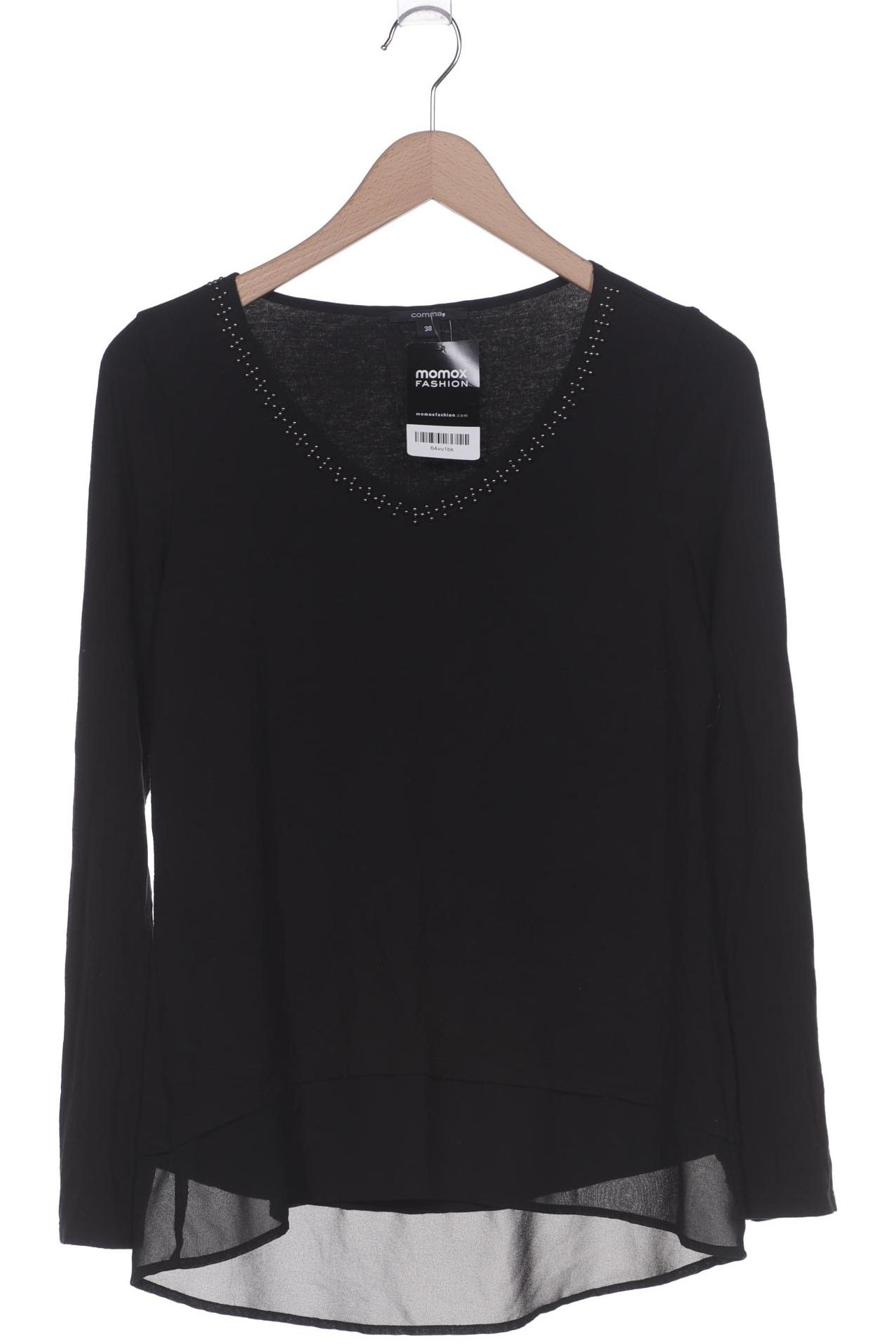 

Comma Damen Langarmshirt, schwarz, Gr. 38