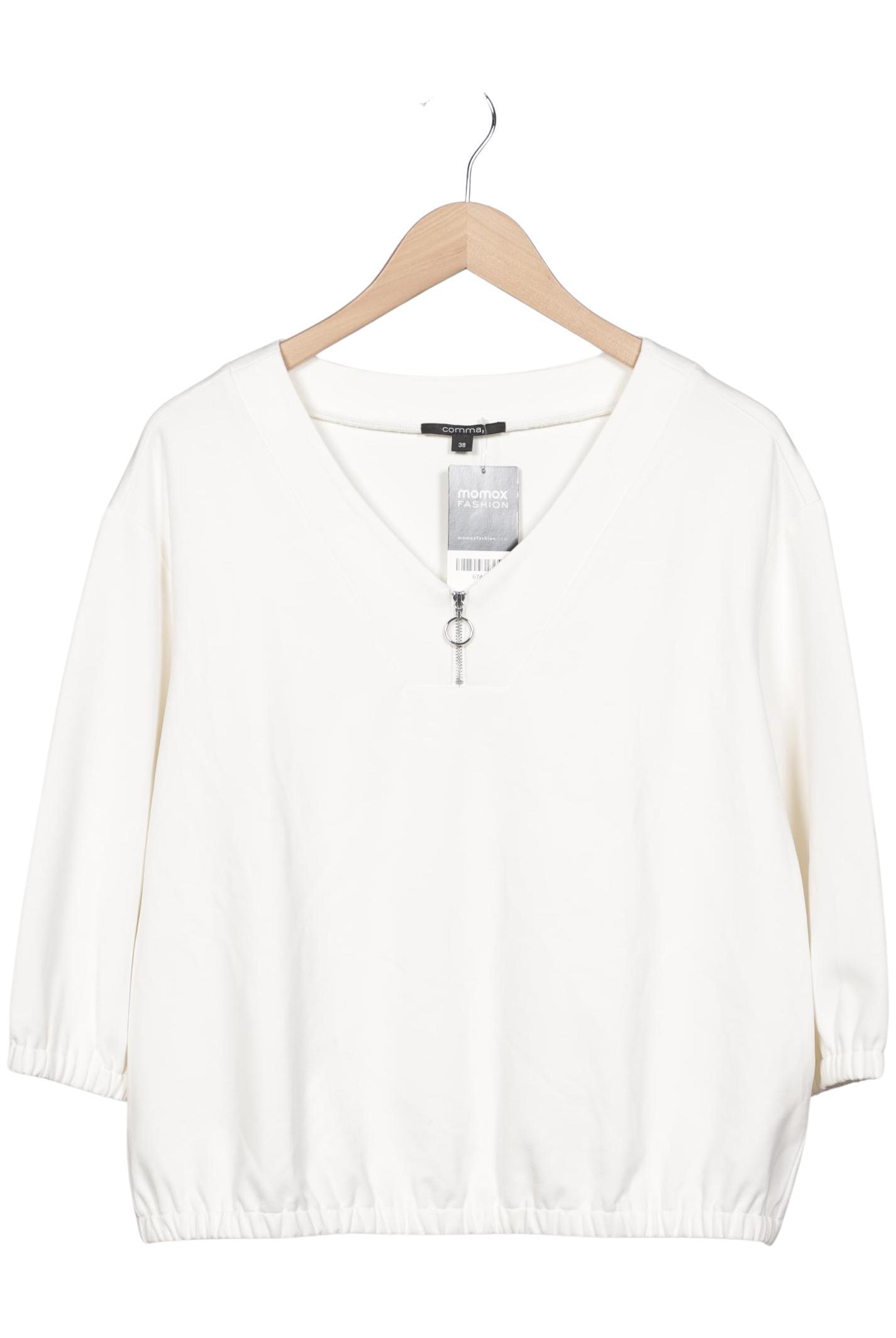 

Comma Damen Langarmshirt, weiß, Gr. 38