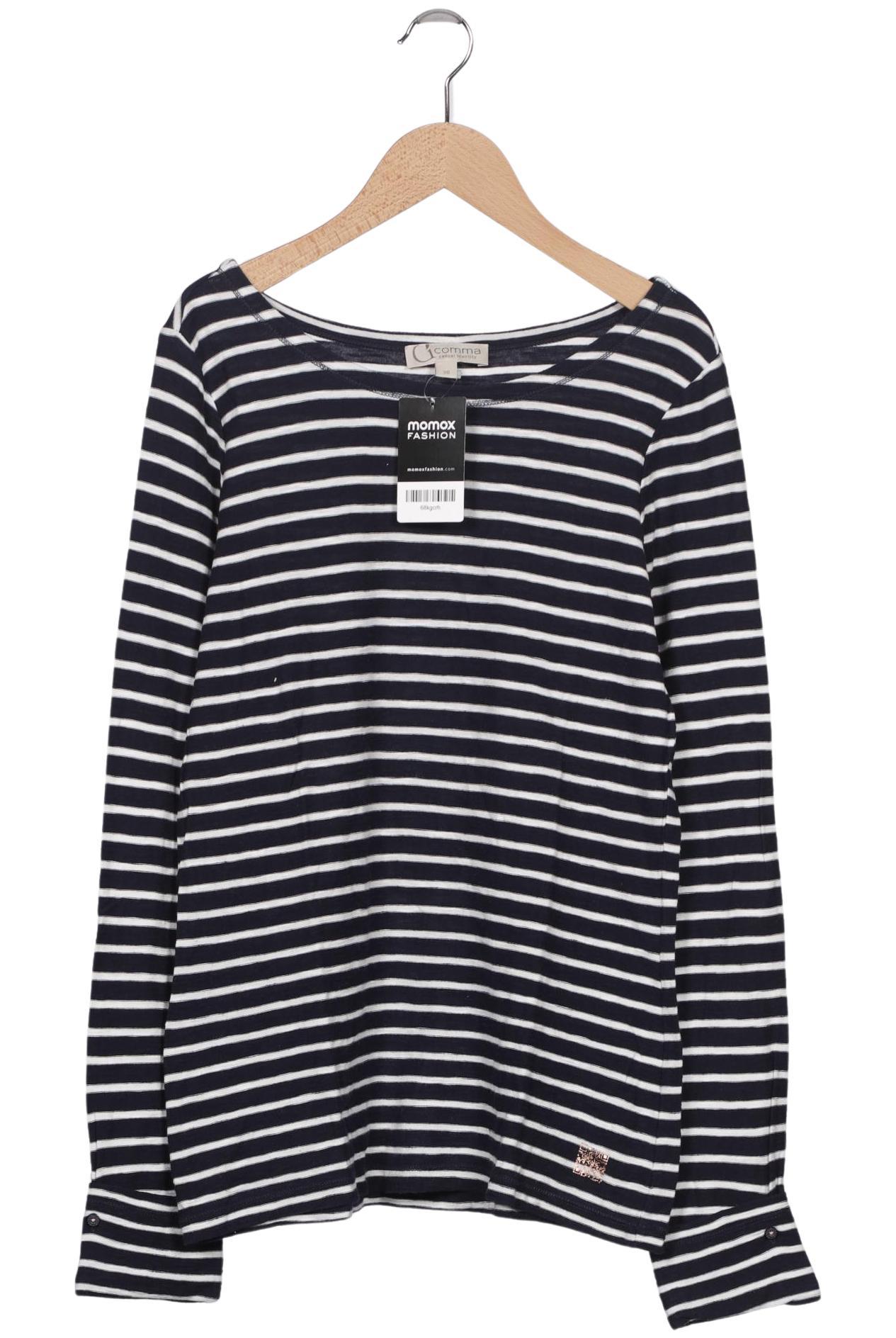 

Comma Damen Langarmshirt, marineblau, Gr. 38