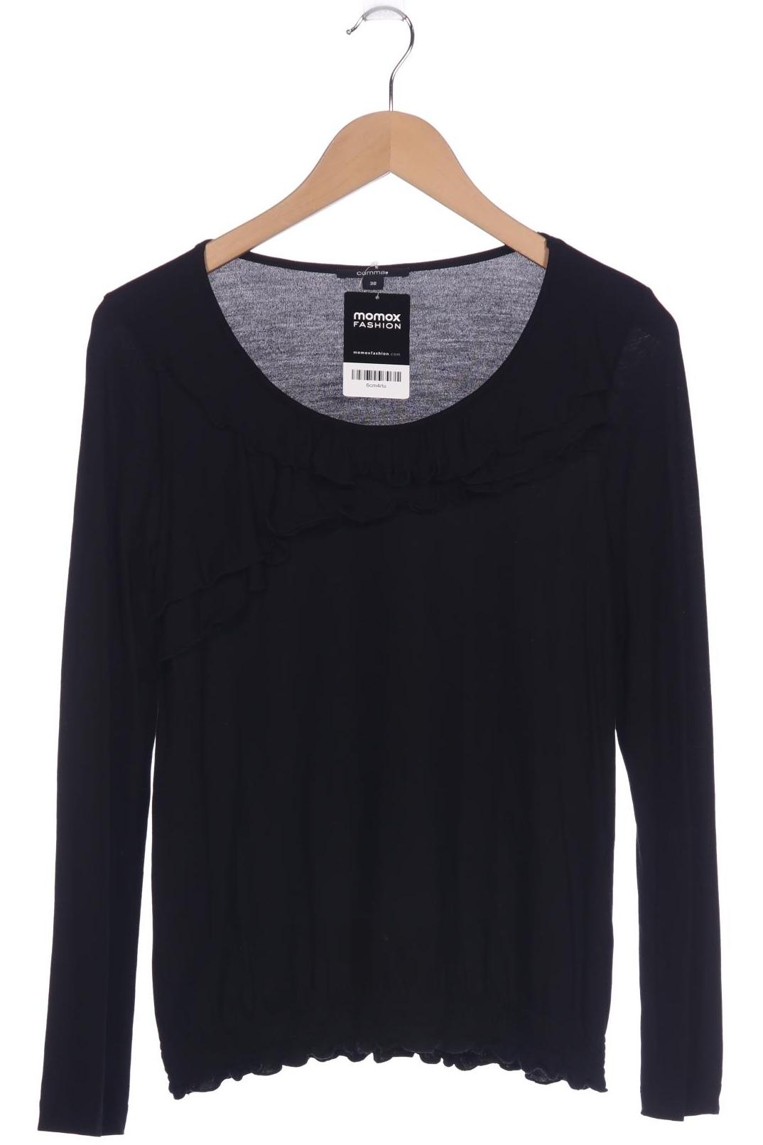 

Comma Damen Langarmshirt, schwarz, Gr. 38