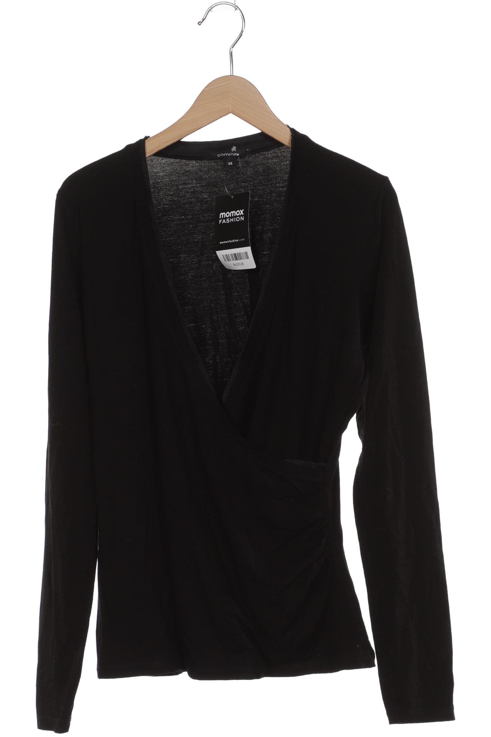 

Comma Damen Langarmshirt, schwarz, Gr. 34
