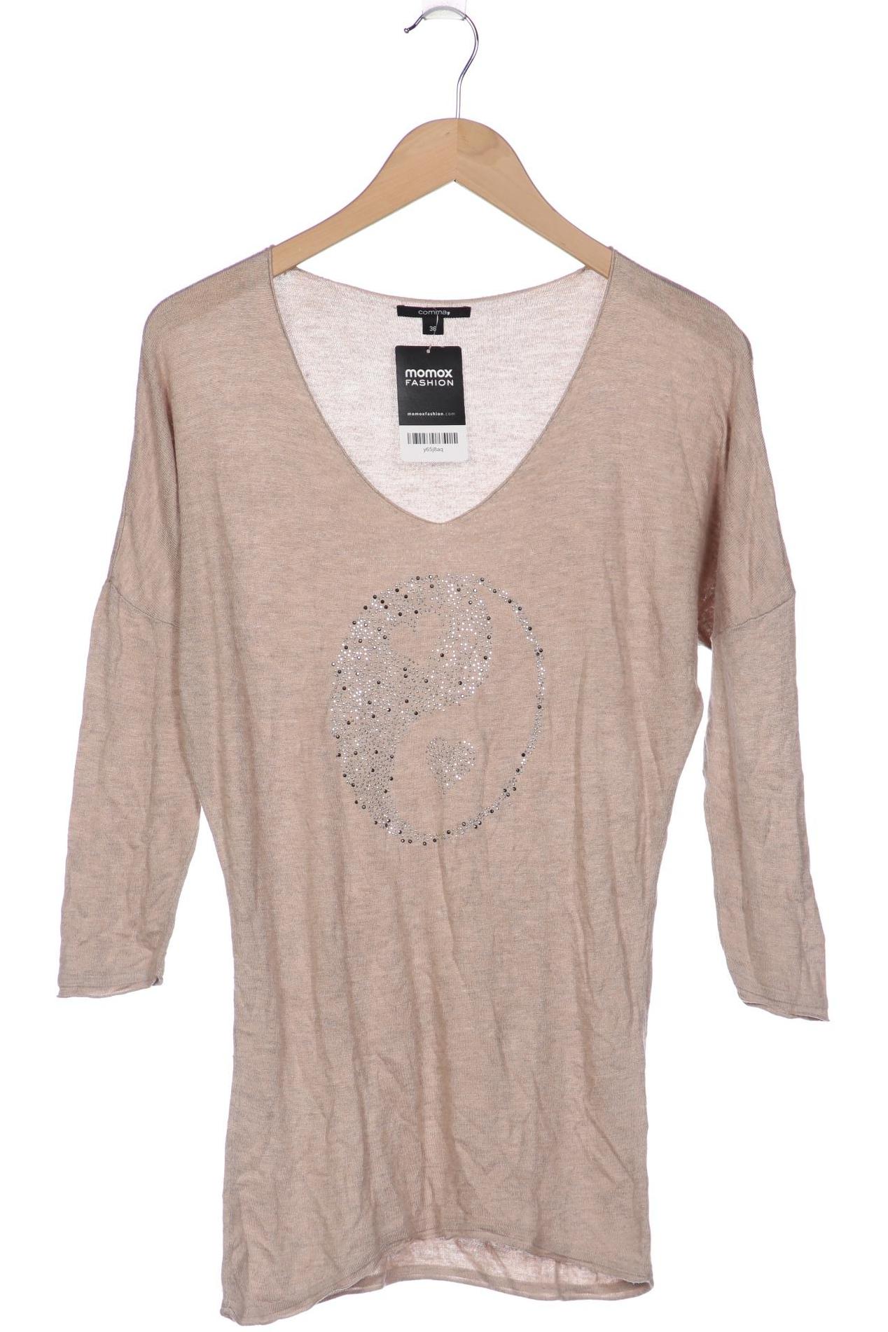 

Comma Damen Langarmshirt, beige, Gr. 36