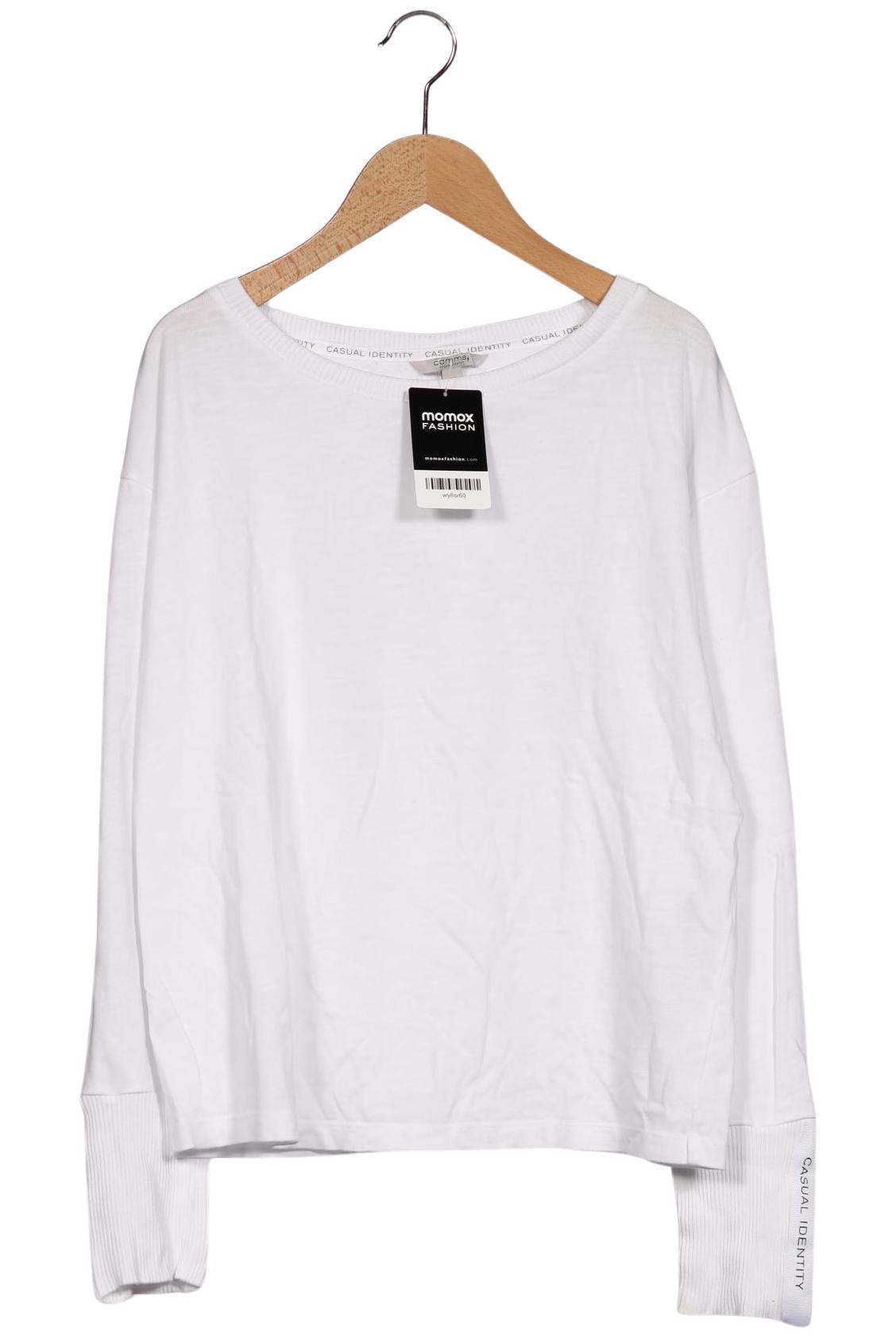 

Comma Damen Langarmshirt, weiß, Gr. 38