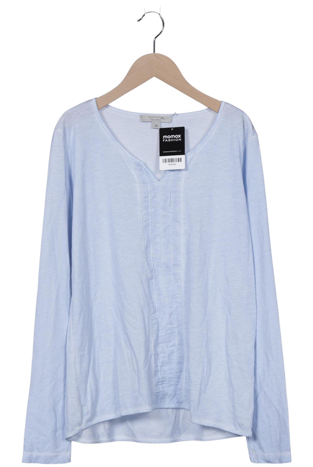 

Comma Damen Langarmshirt, hellblau, Gr. 38