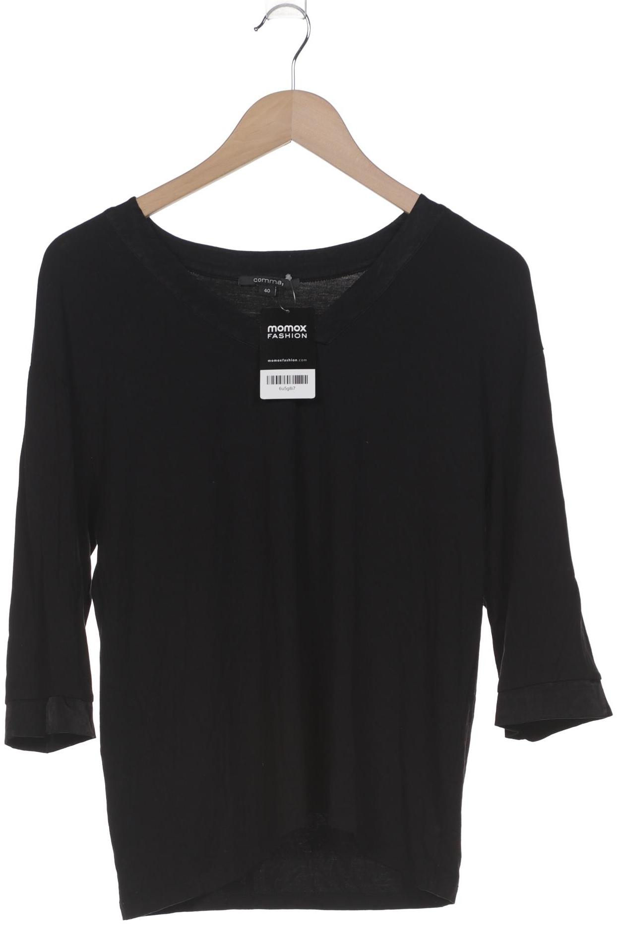 

Comma Damen Langarmshirt, schwarz, Gr. 40