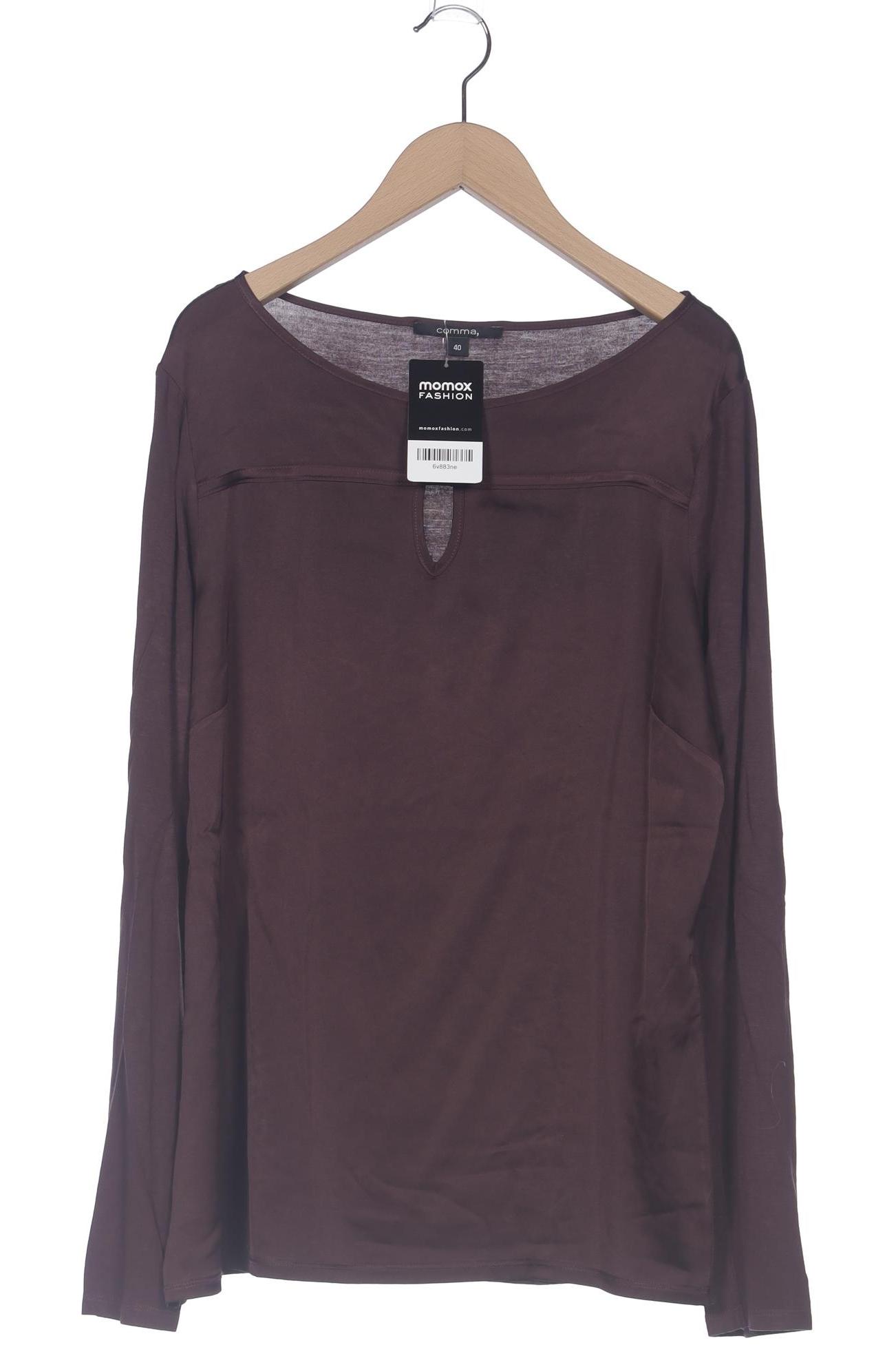 

Comma Damen Langarmshirt, bordeaux, Gr. 40