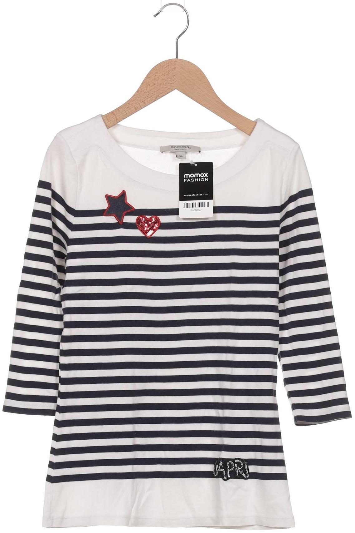 

Comma Damen Langarmshirt, marineblau, Gr. 34