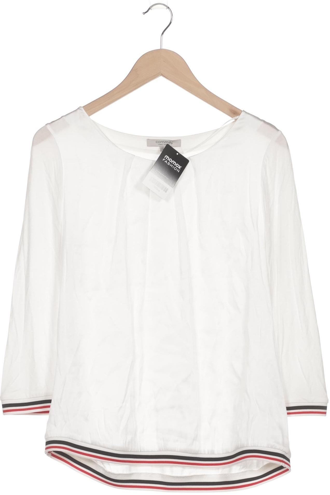 

Comma Damen Langarmshirt, weiß, Gr. 40