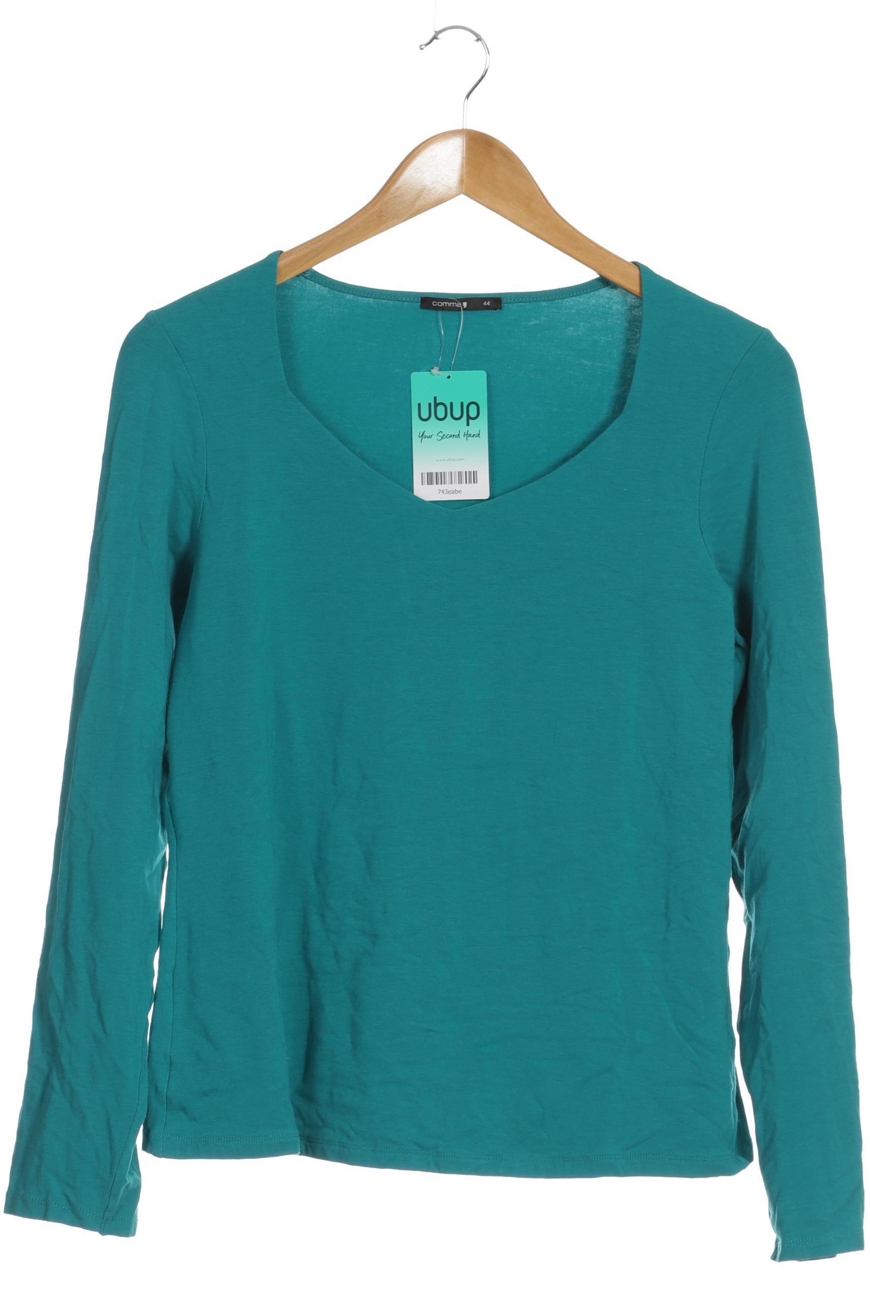 

Comma Damen Langarmshirt, türkis, Gr. 44