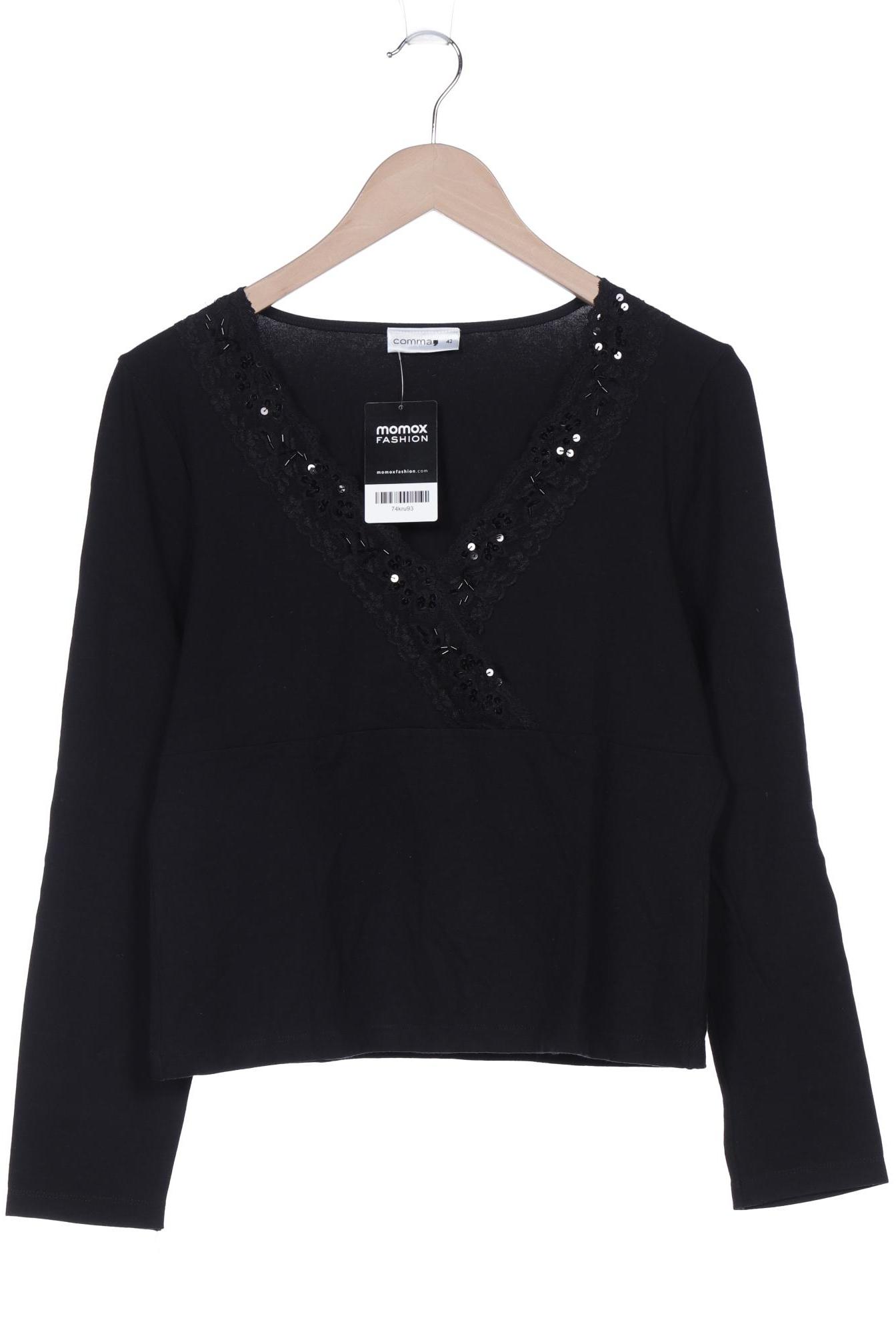 

Comma Damen Langarmshirt, schwarz, Gr. 42