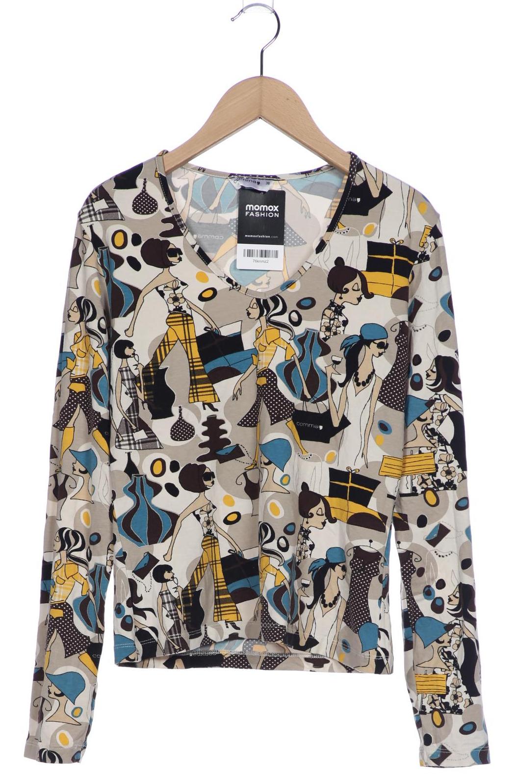 

Comma Damen Langarmshirt, mehrfarbig, Gr. 38