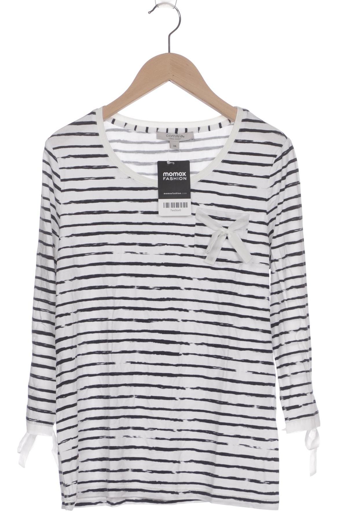 

Comma Damen Langarmshirt, weiß, Gr. 34