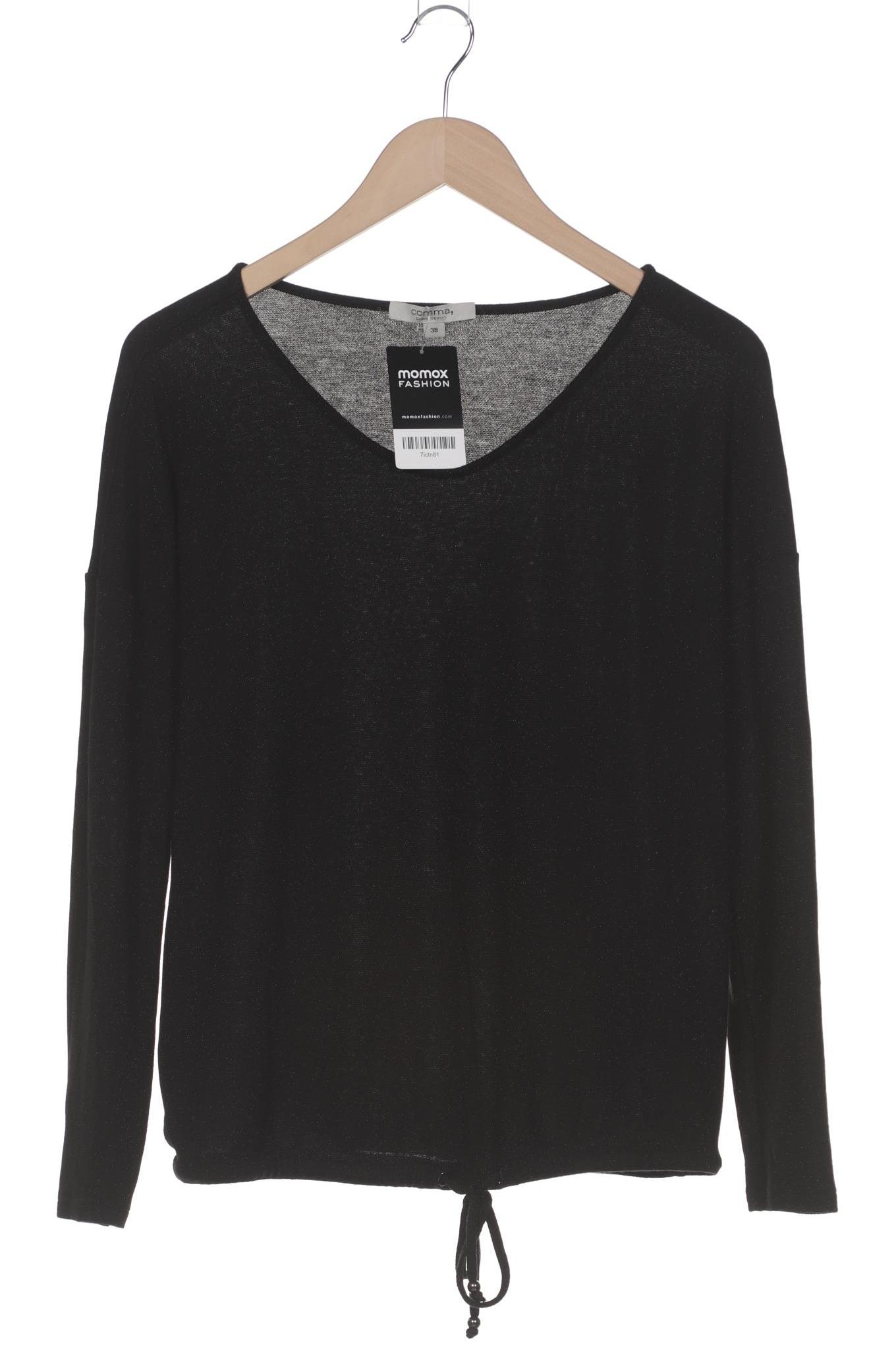 

Comma Damen Langarmshirt, schwarz, Gr. 38