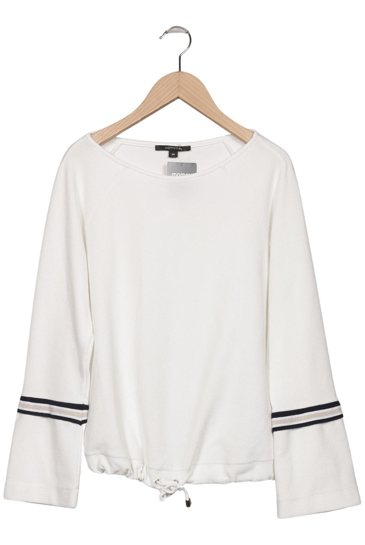 

Comma Damen Langarmshirt, weiß, Gr. 34