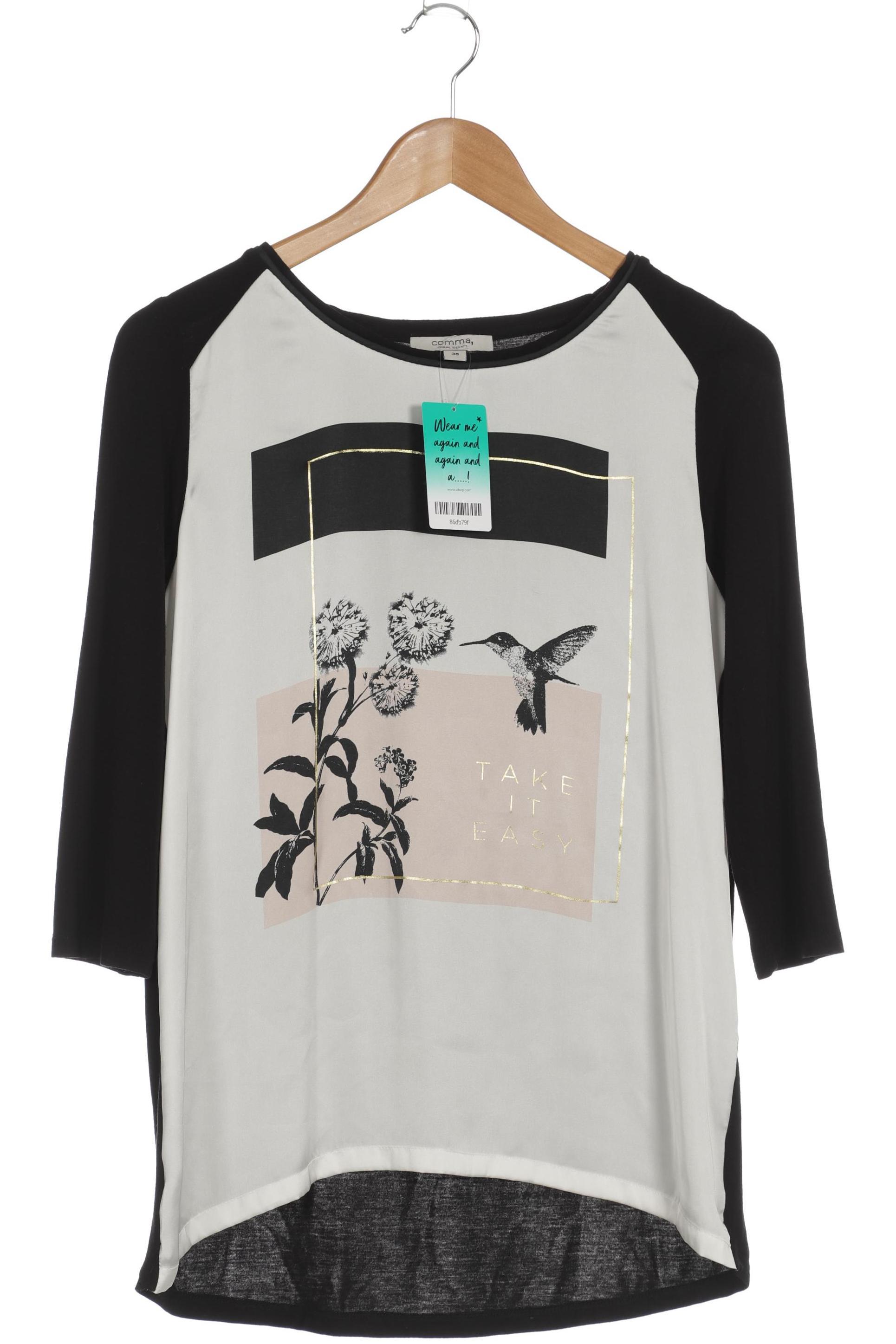 

Comma Damen Langarmshirt, schwarz, Gr. 38