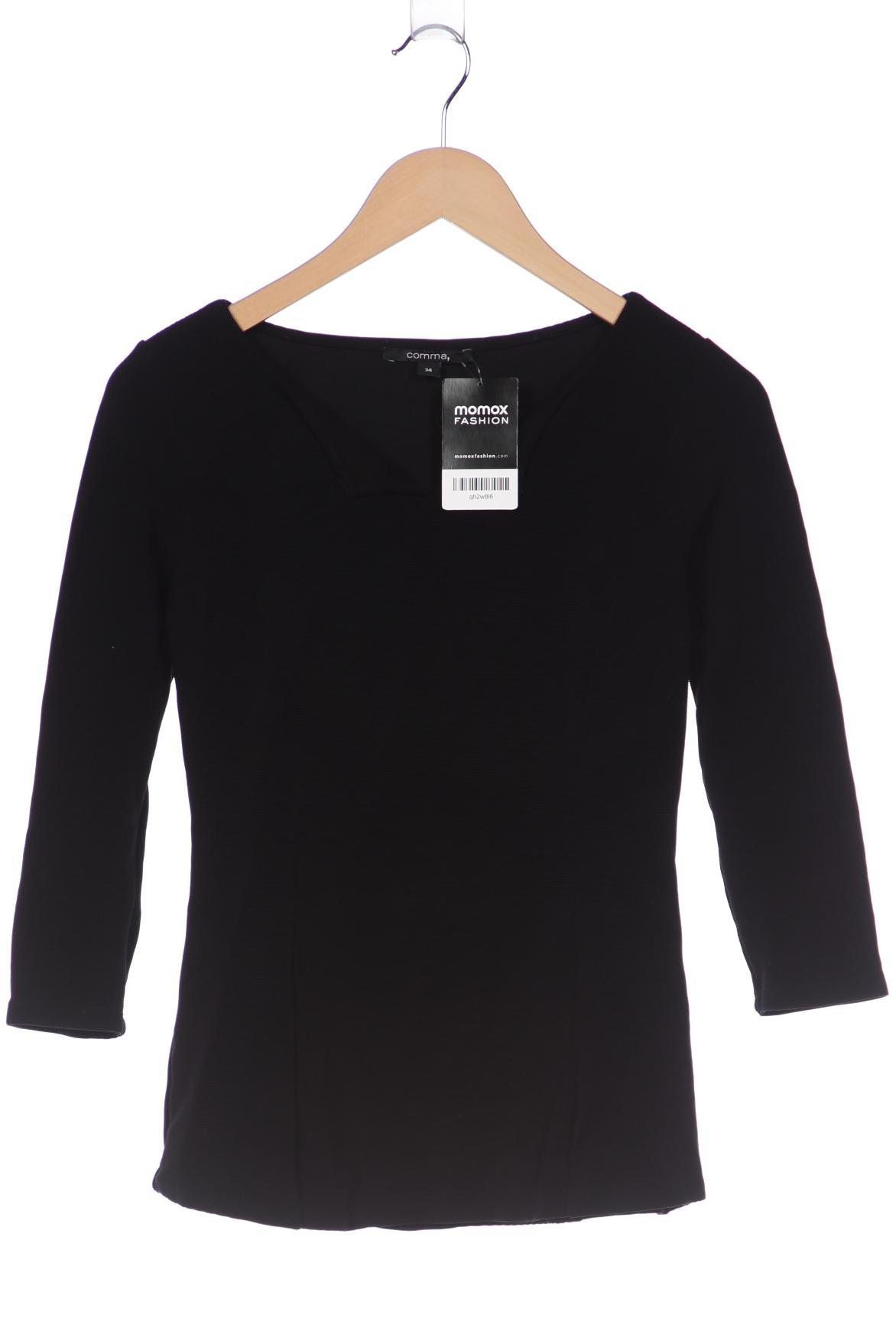 

Comma Damen Langarmshirt, schwarz, Gr. 34