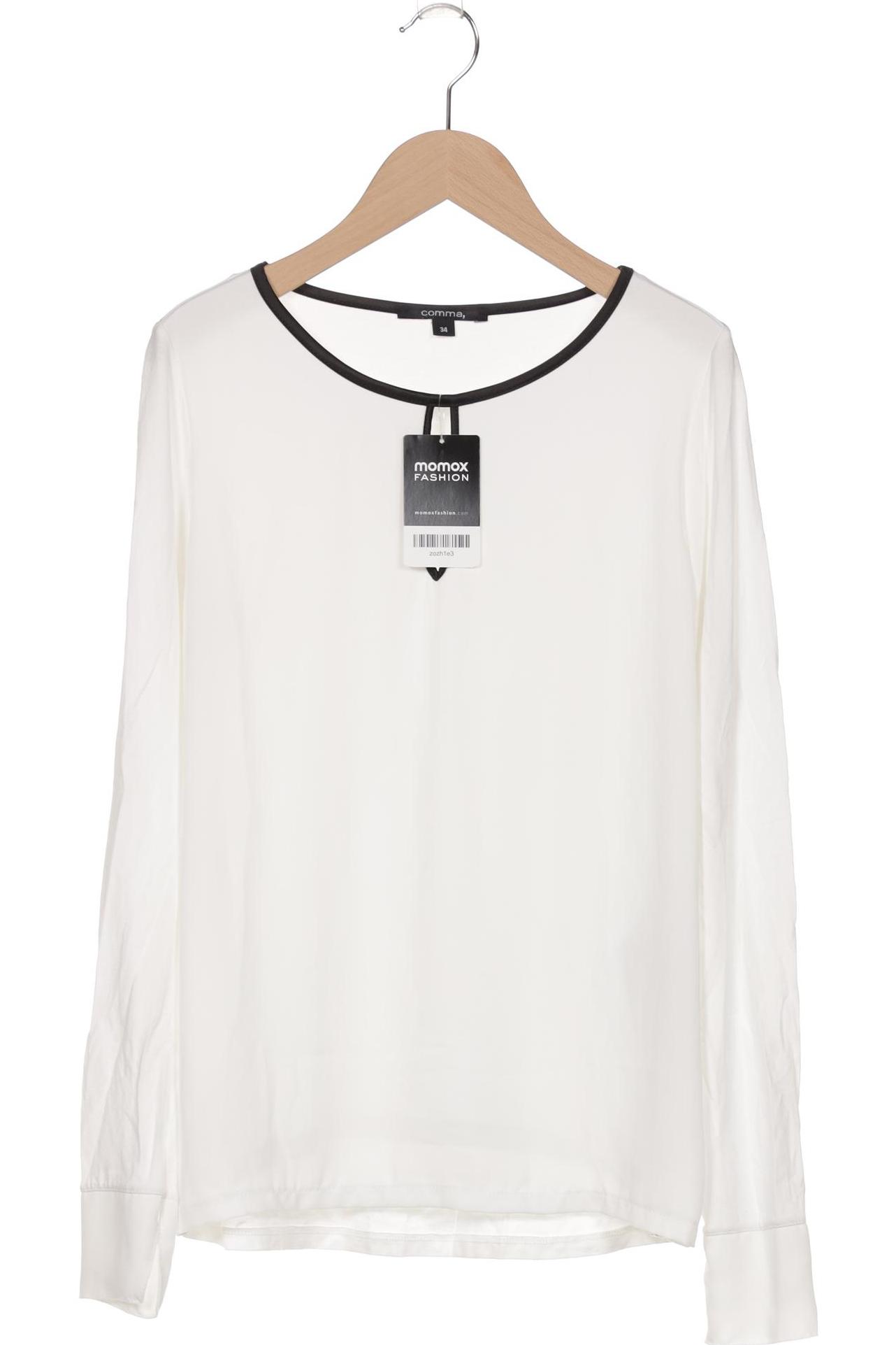 

Comma Damen Langarmshirt, weiß, Gr. 34