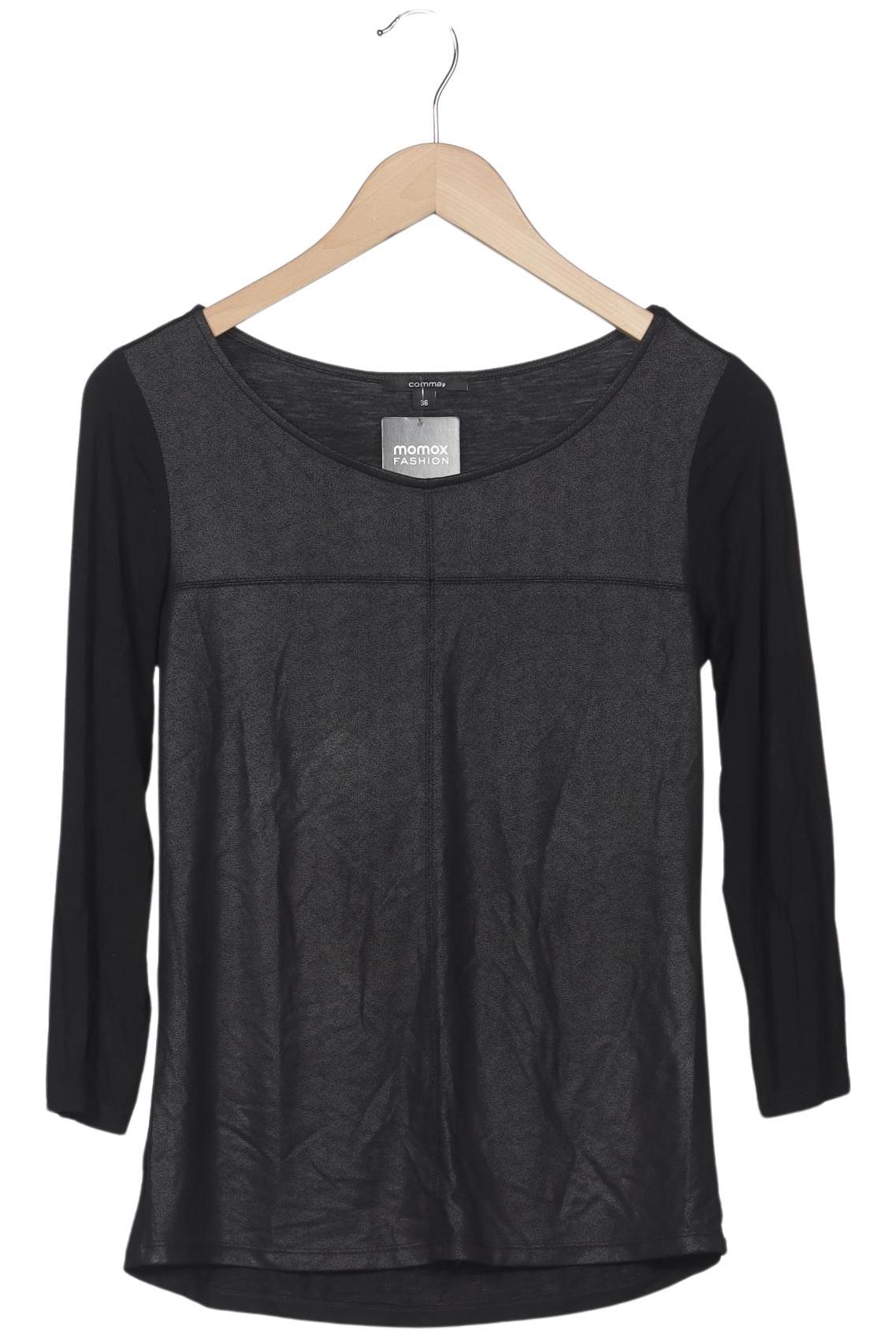 

Comma Damen Langarmshirt, schwarz, Gr. 36