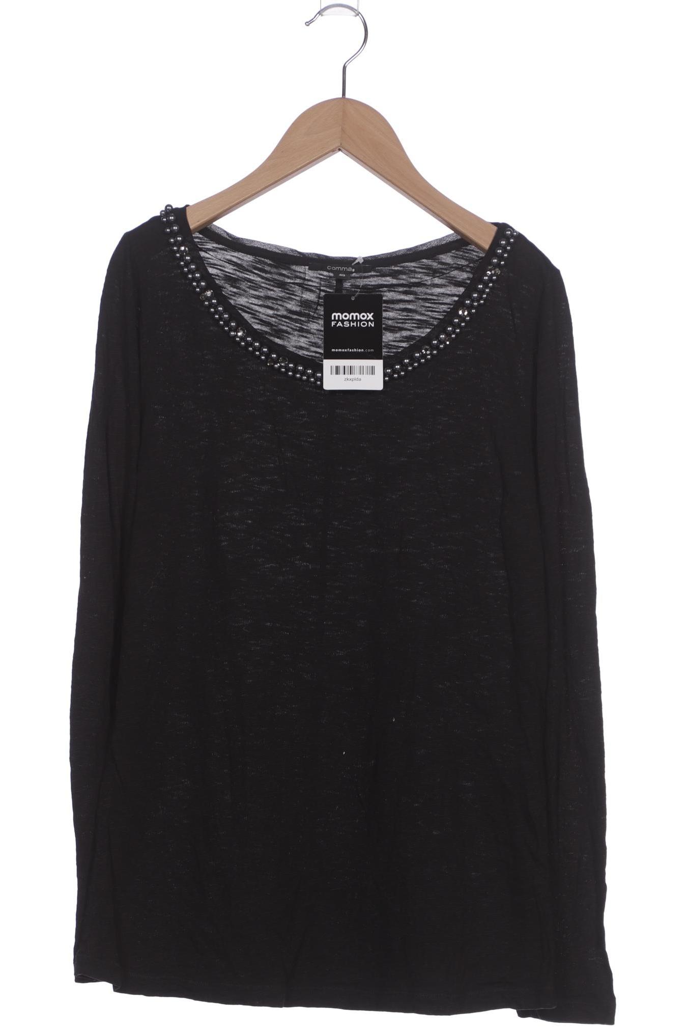 

Comma Damen Langarmshirt, schwarz, Gr. 40