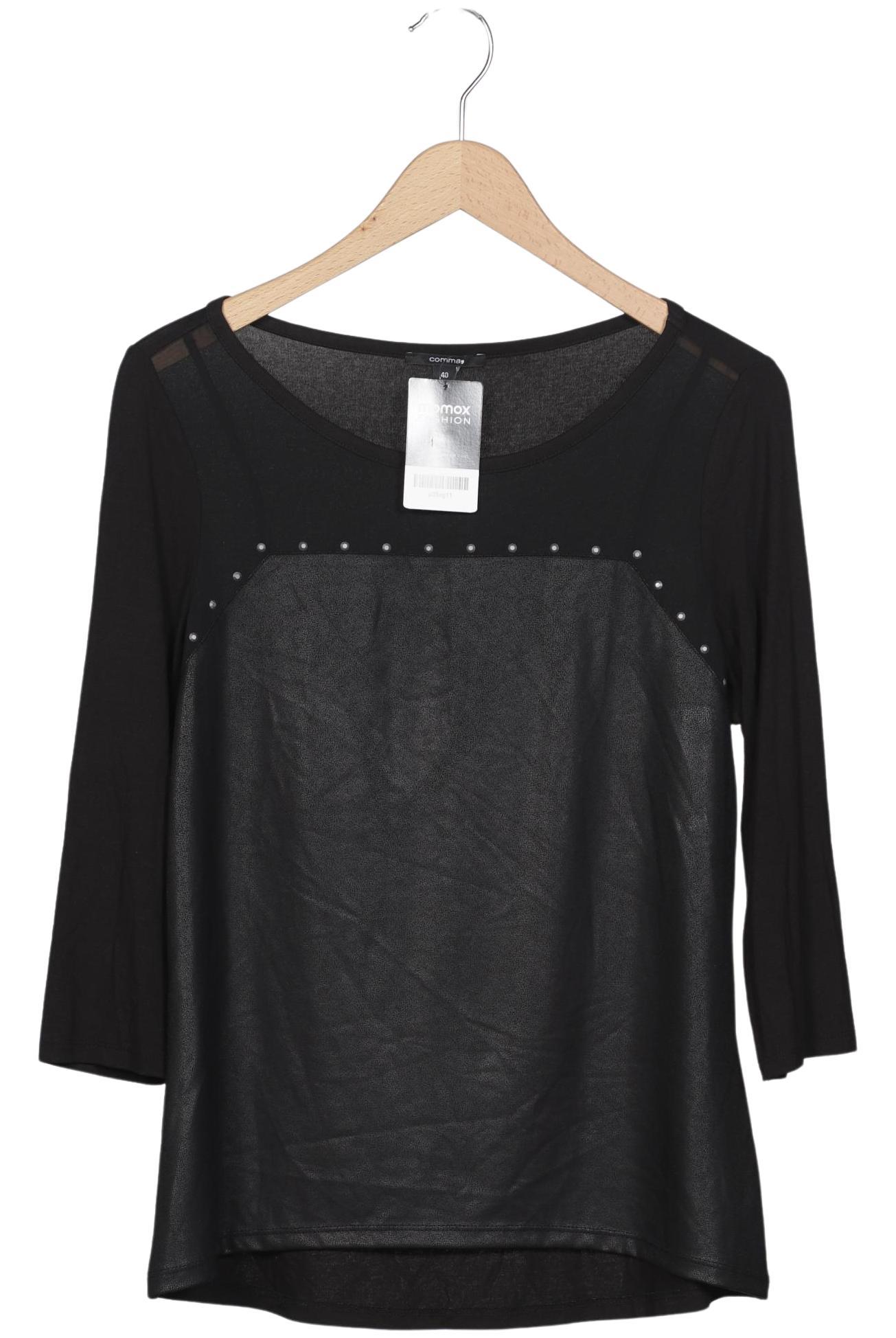 

Comma Damen Langarmshirt, schwarz, Gr. 40