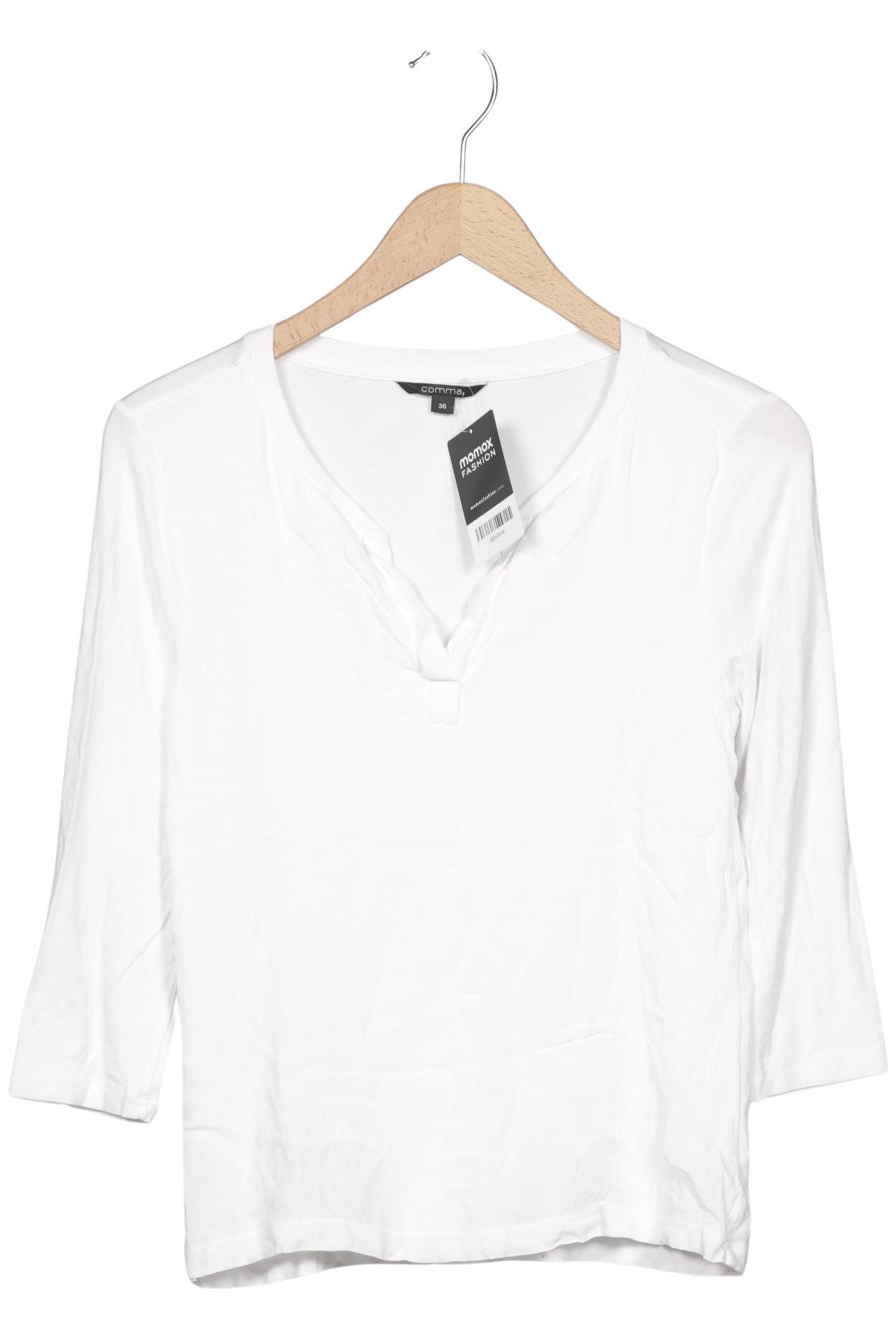 

Comma Damen Langarmshirt, weiß, Gr. 36