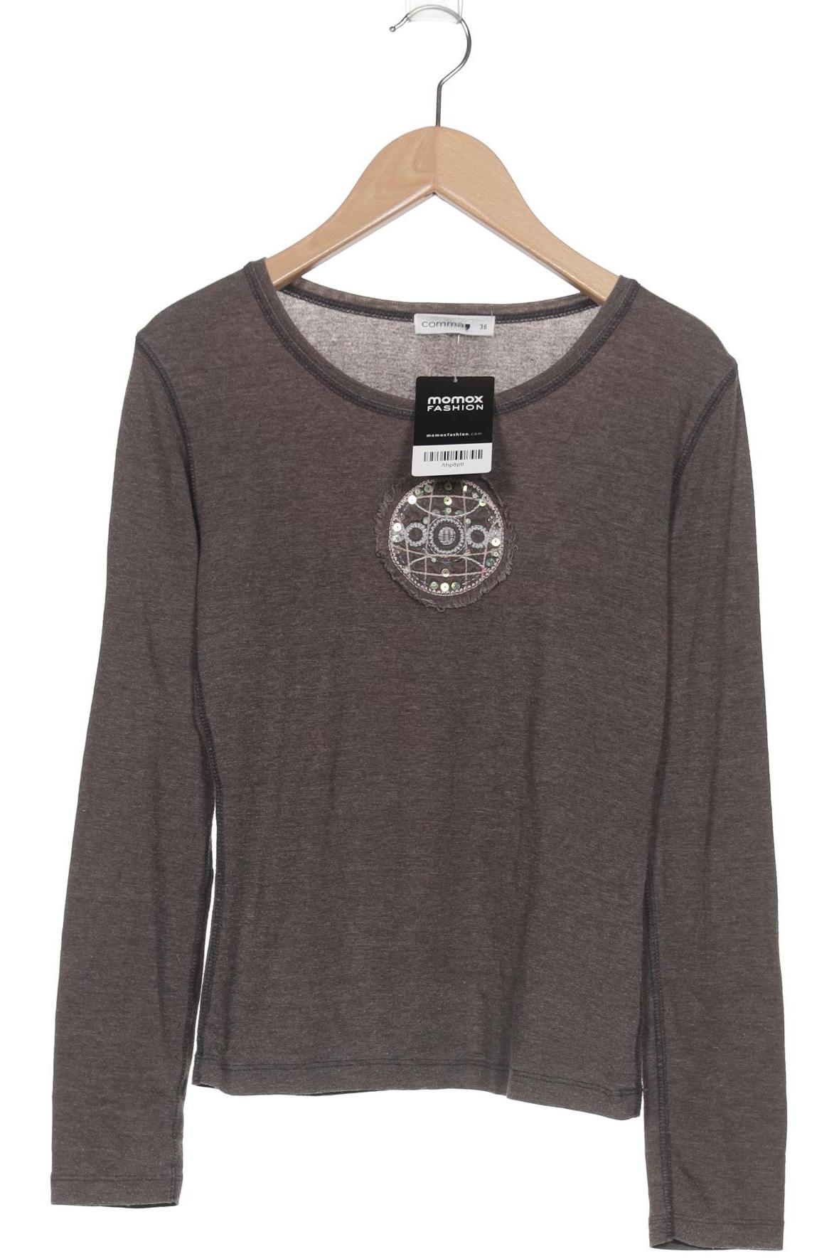 

Comma Damen Langarmshirt, grau, Gr. 36