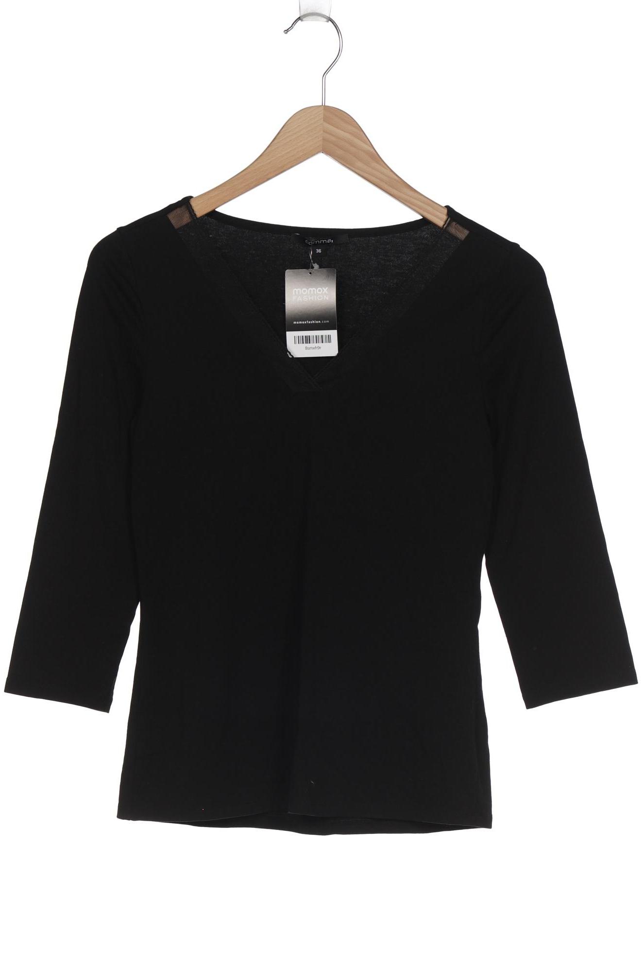 

Comma Damen Langarmshirt, schwarz, Gr. 36