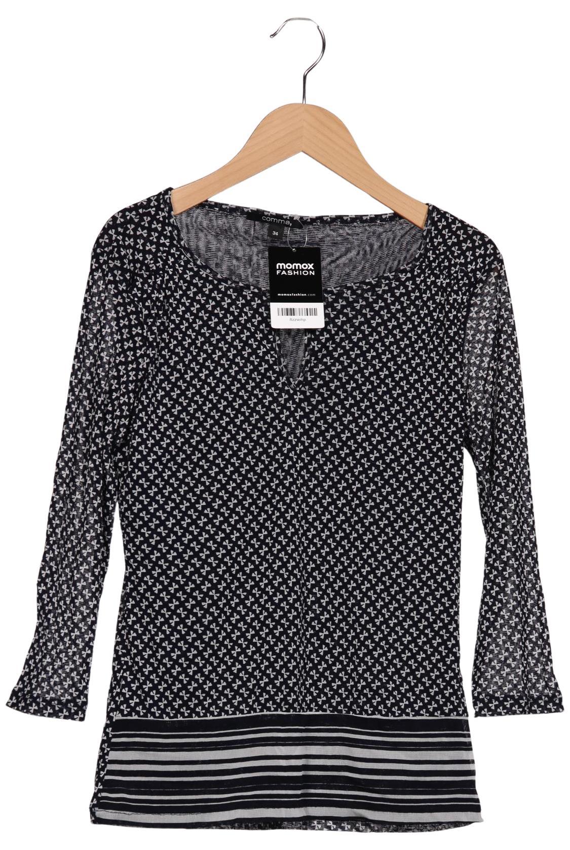 

Comma Damen Langarmshirt, marineblau, Gr. 34
