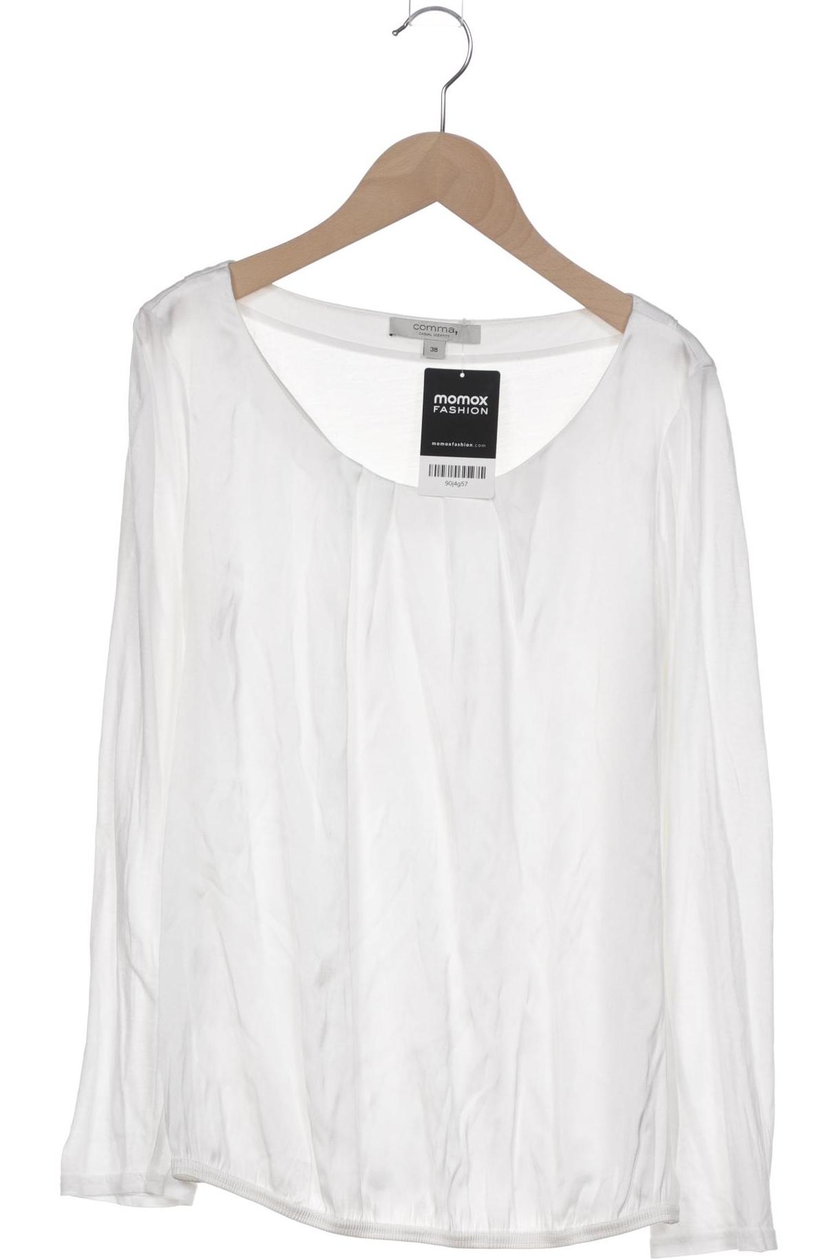 

Comma Damen Langarmshirt, weiß, Gr. 38