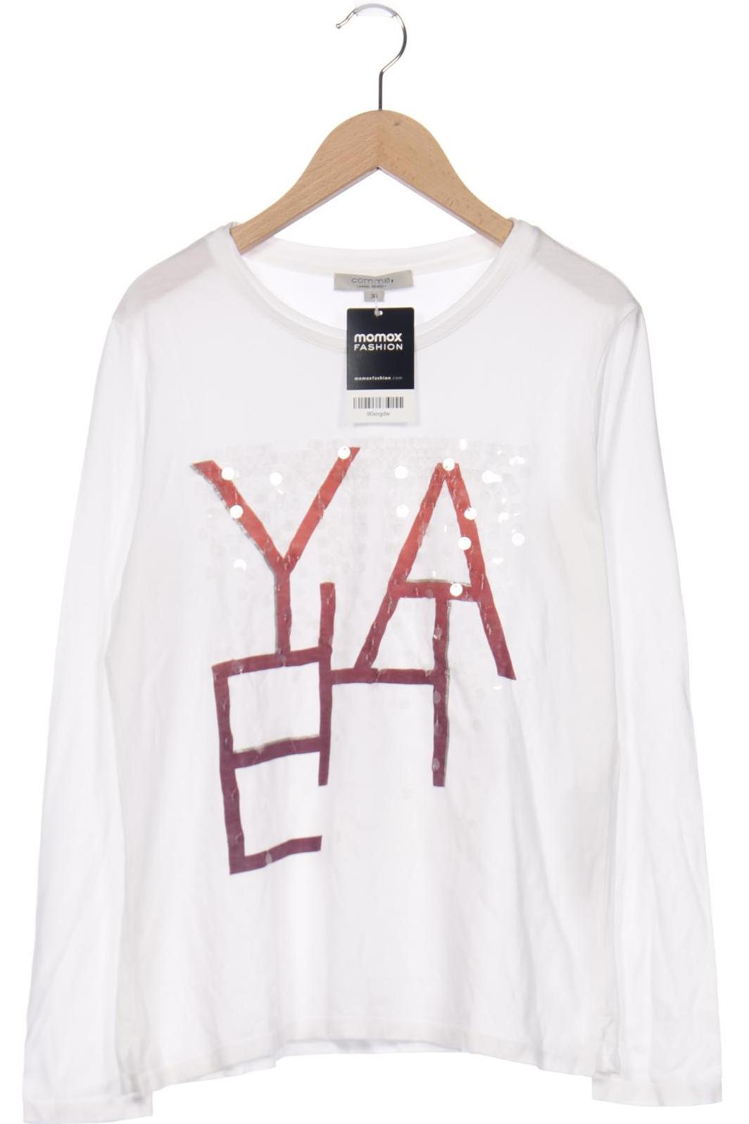 

Comma Damen Langarmshirt, weiß