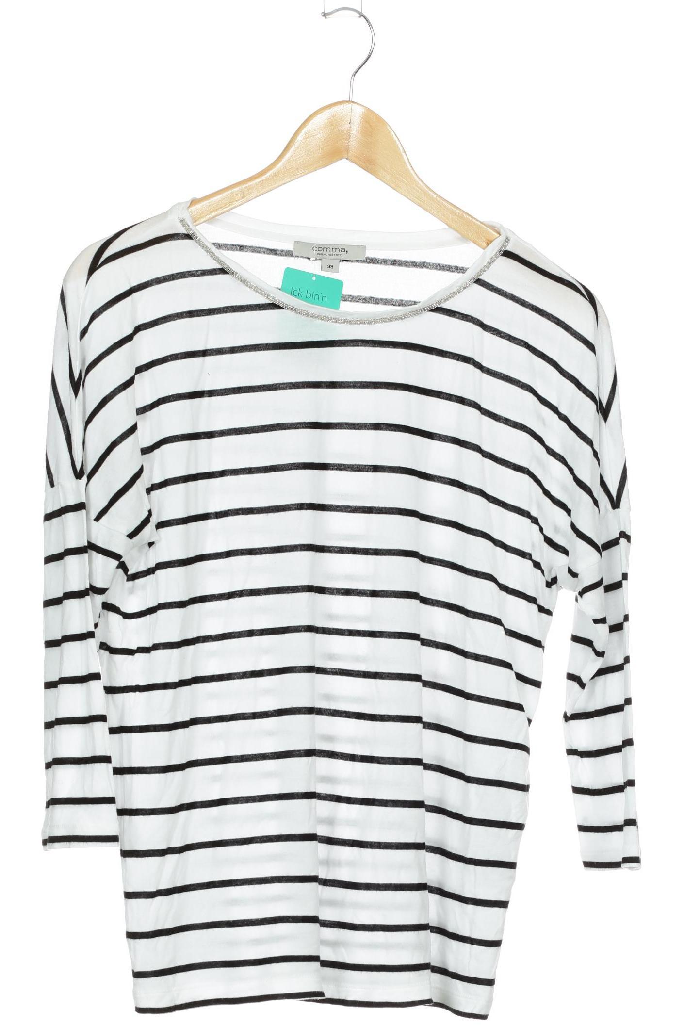 

Comma Damen Langarmshirt, weiß, Gr. 38