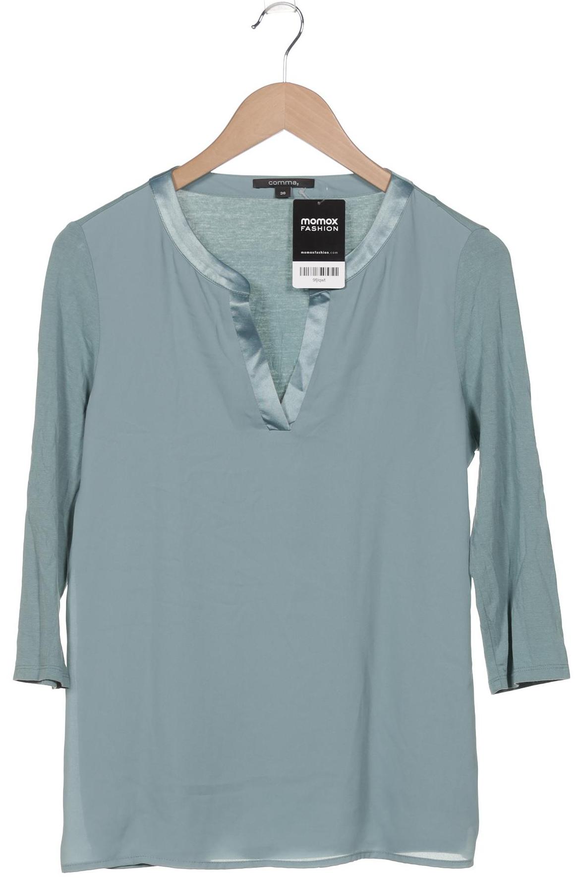 

Comma Damen Langarmshirt, türkis, Gr. 36
