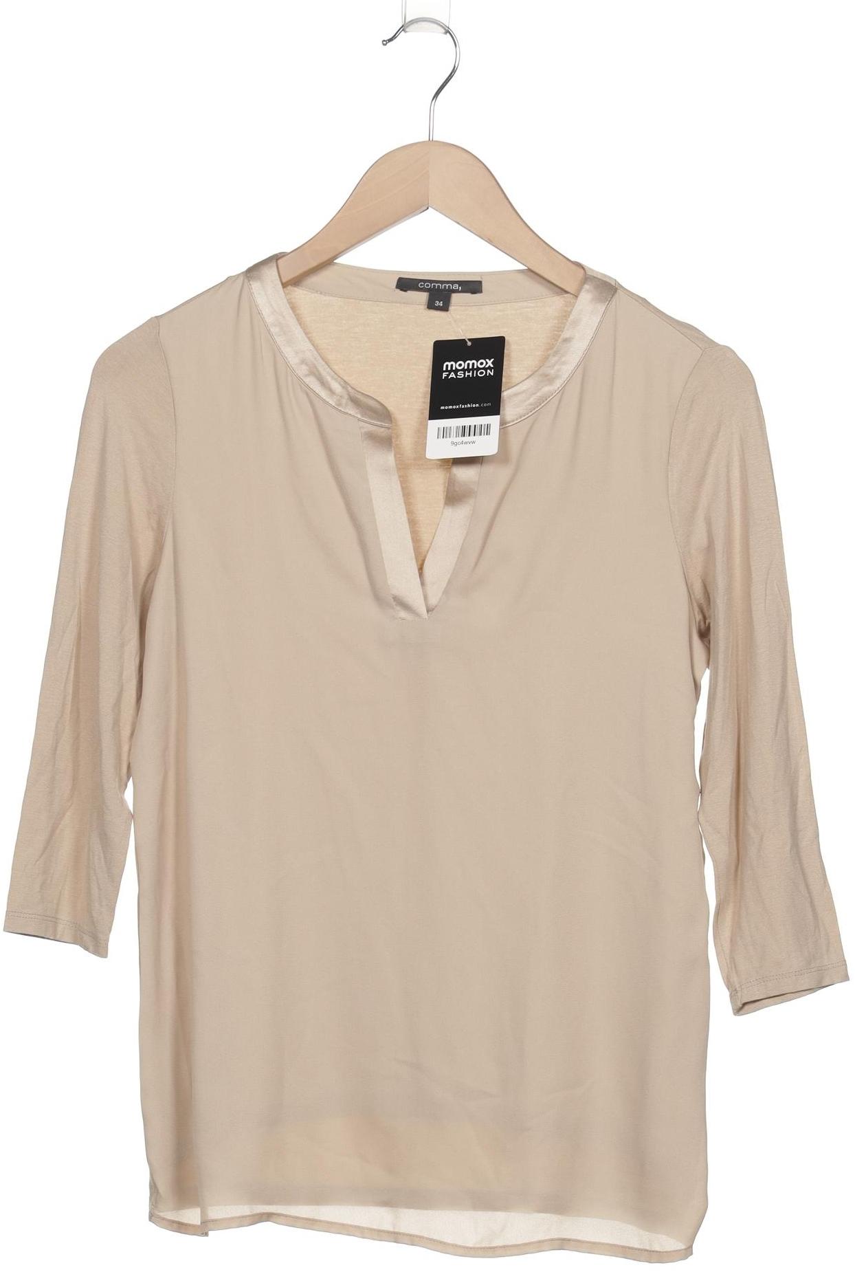 

Comma Damen Langarmshirt, beige, Gr. 34