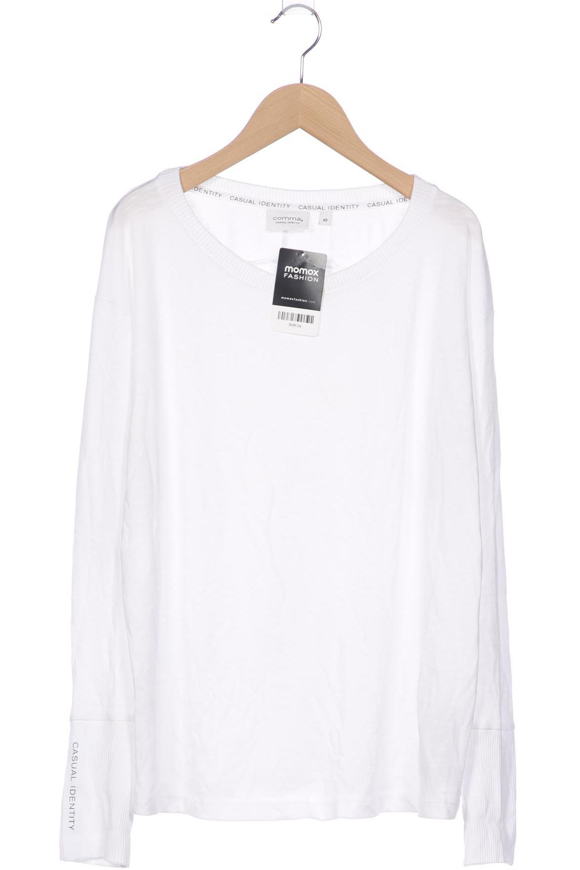 

Comma Damen Langarmshirt, weiß, Gr. 40