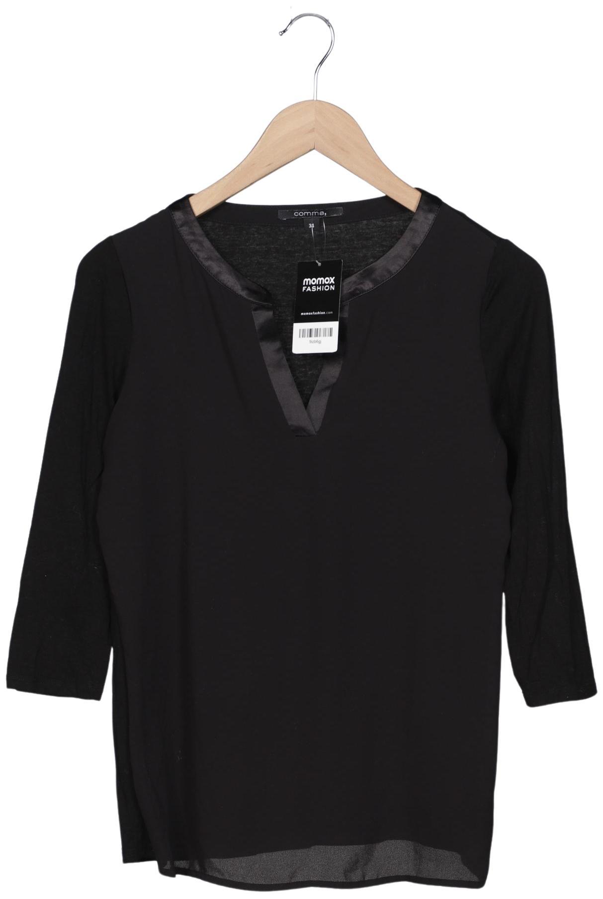 

Comma Damen Langarmshirt, schwarz, Gr. 34