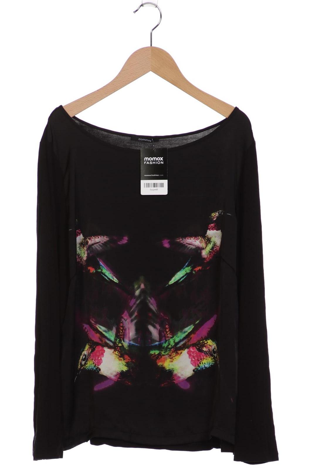 

Comma Damen Langarmshirt, schwarz, Gr. 42