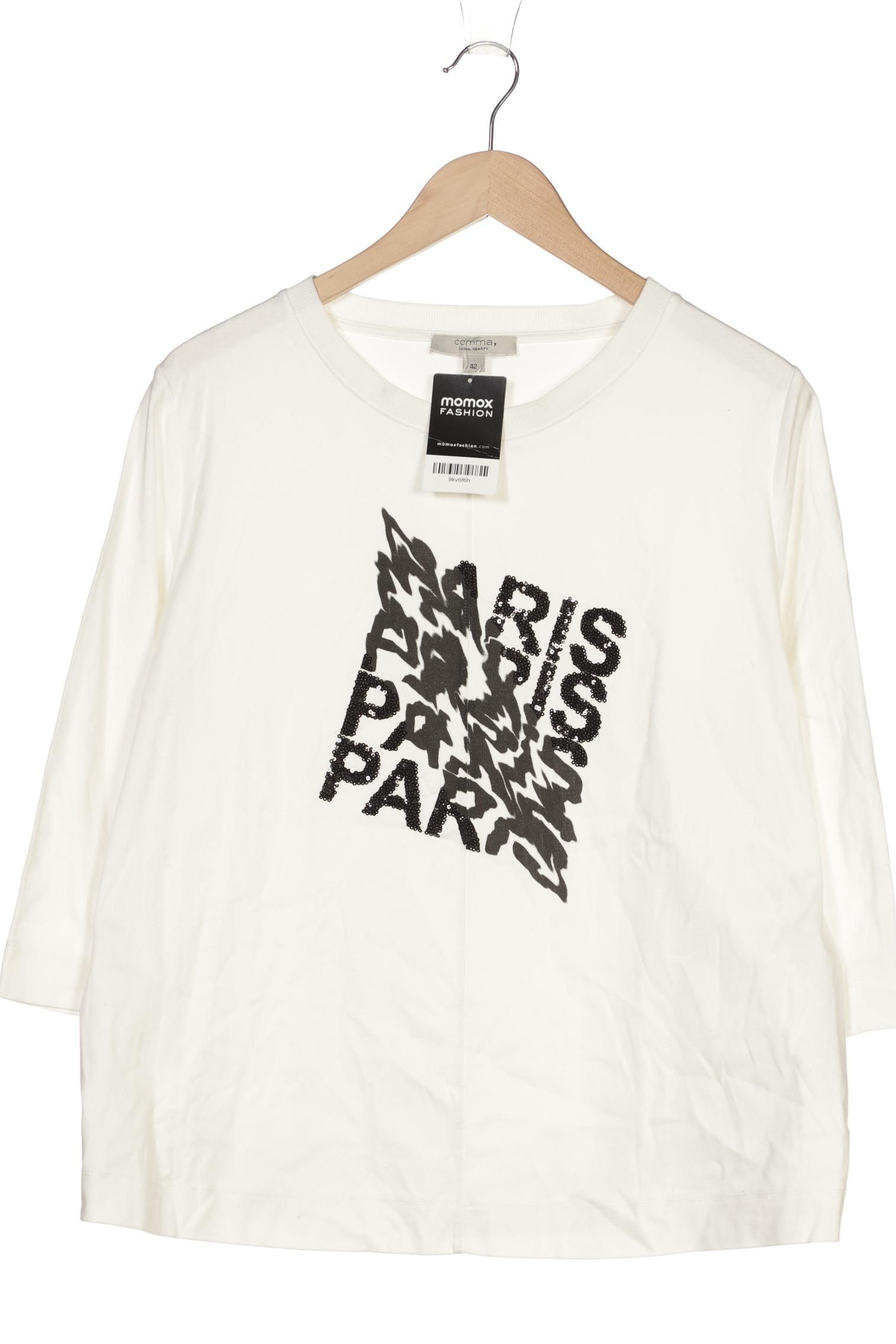 

Comma Damen Langarmshirt, cremeweiß, Gr. 42