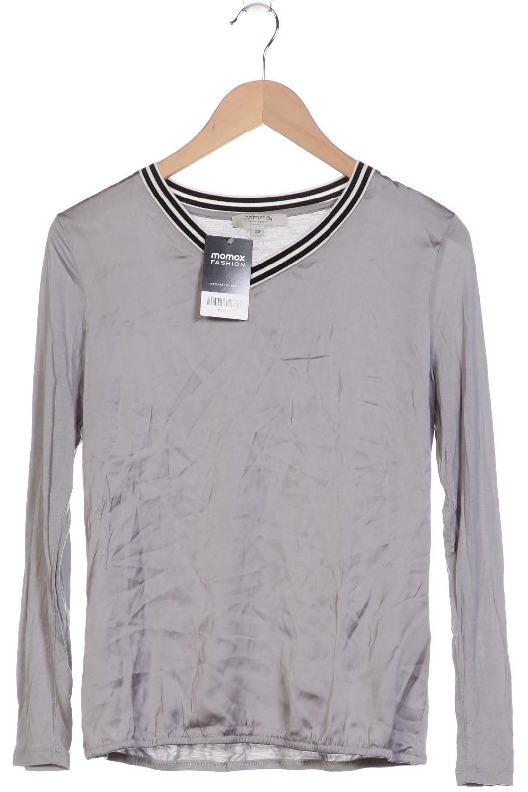 

Comma Damen Langarmshirt, silber, Gr. 36