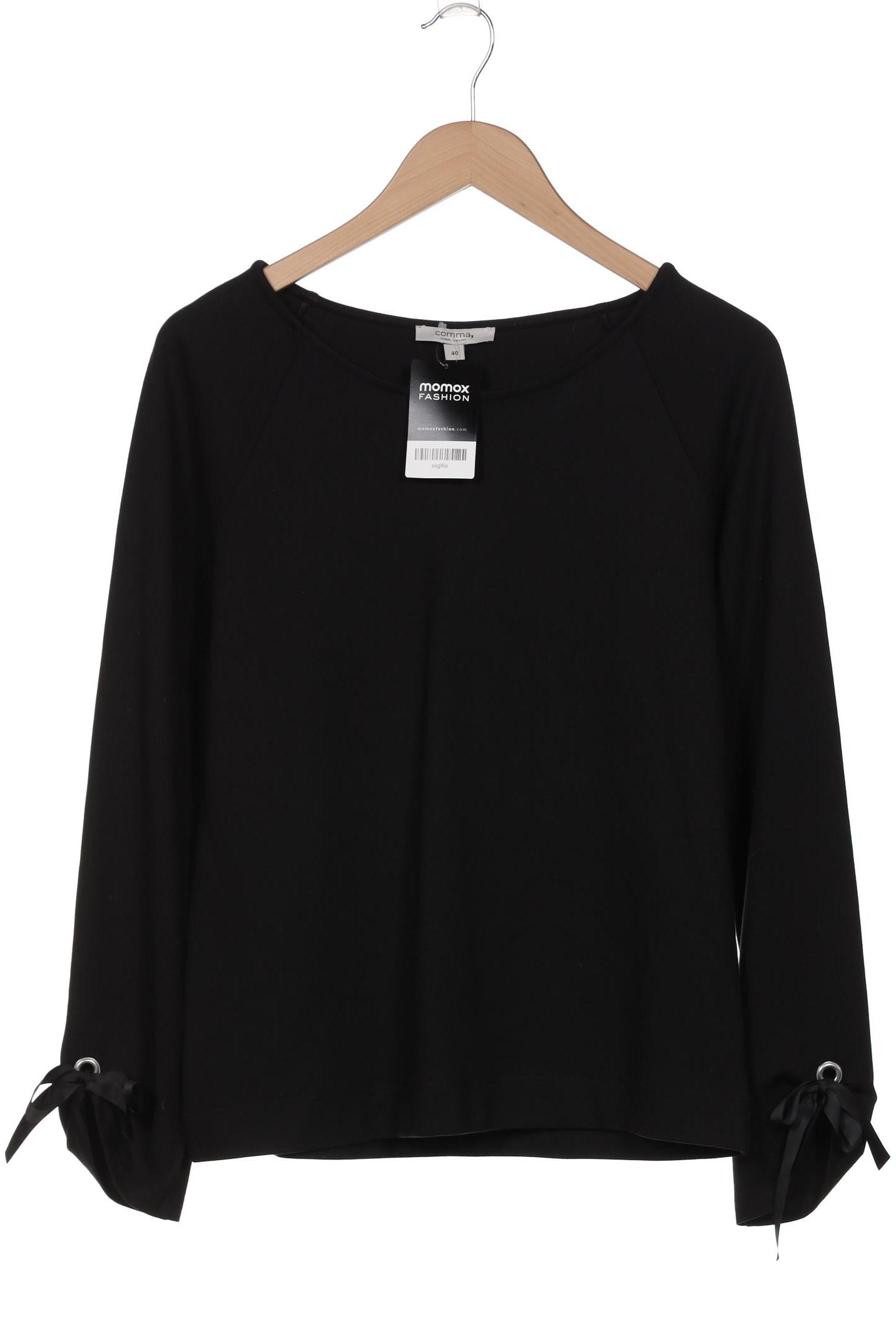

Comma Damen Langarmshirt, schwarz, Gr. 40