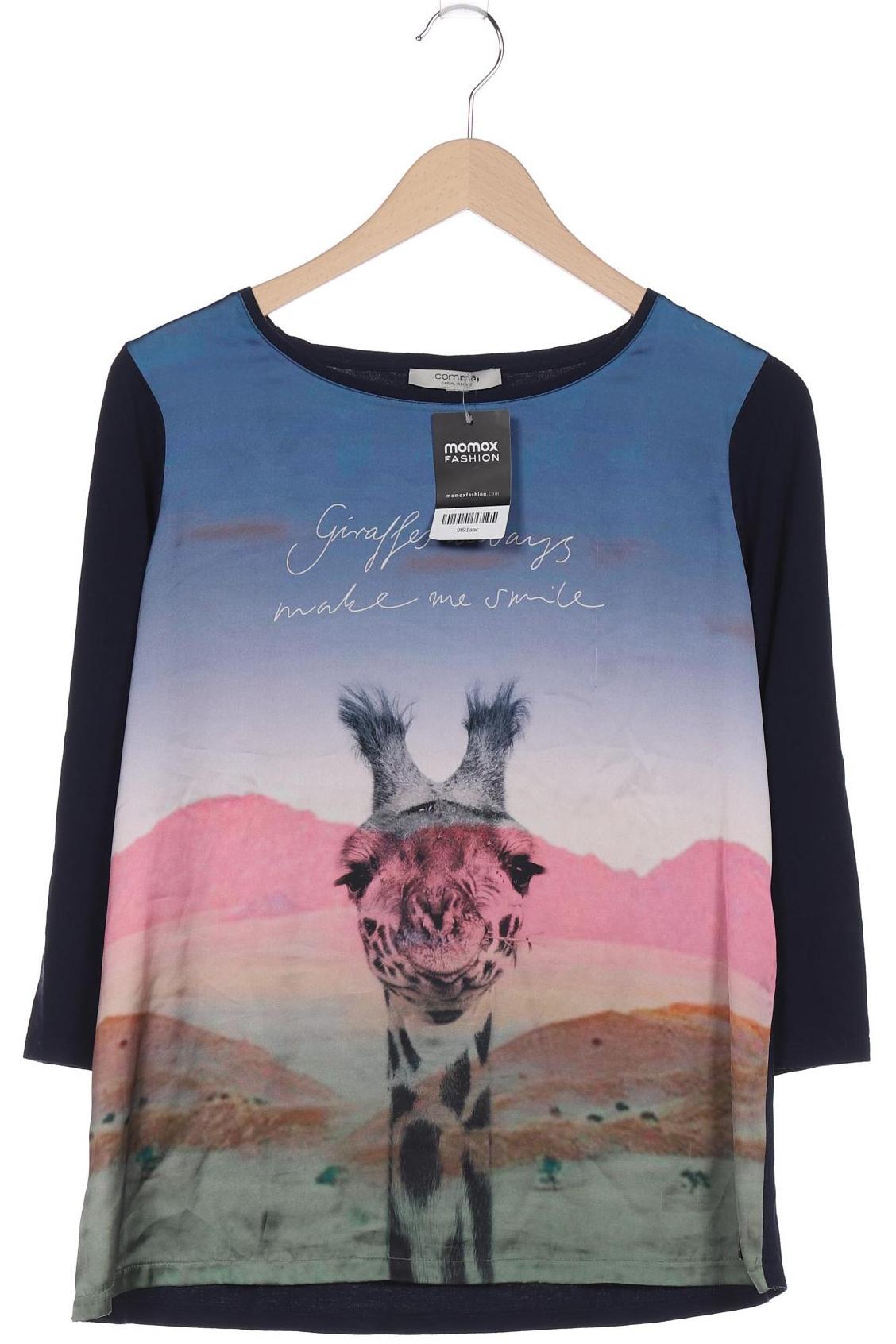 

Comma Damen Langarmshirt, blau, Gr. 40
