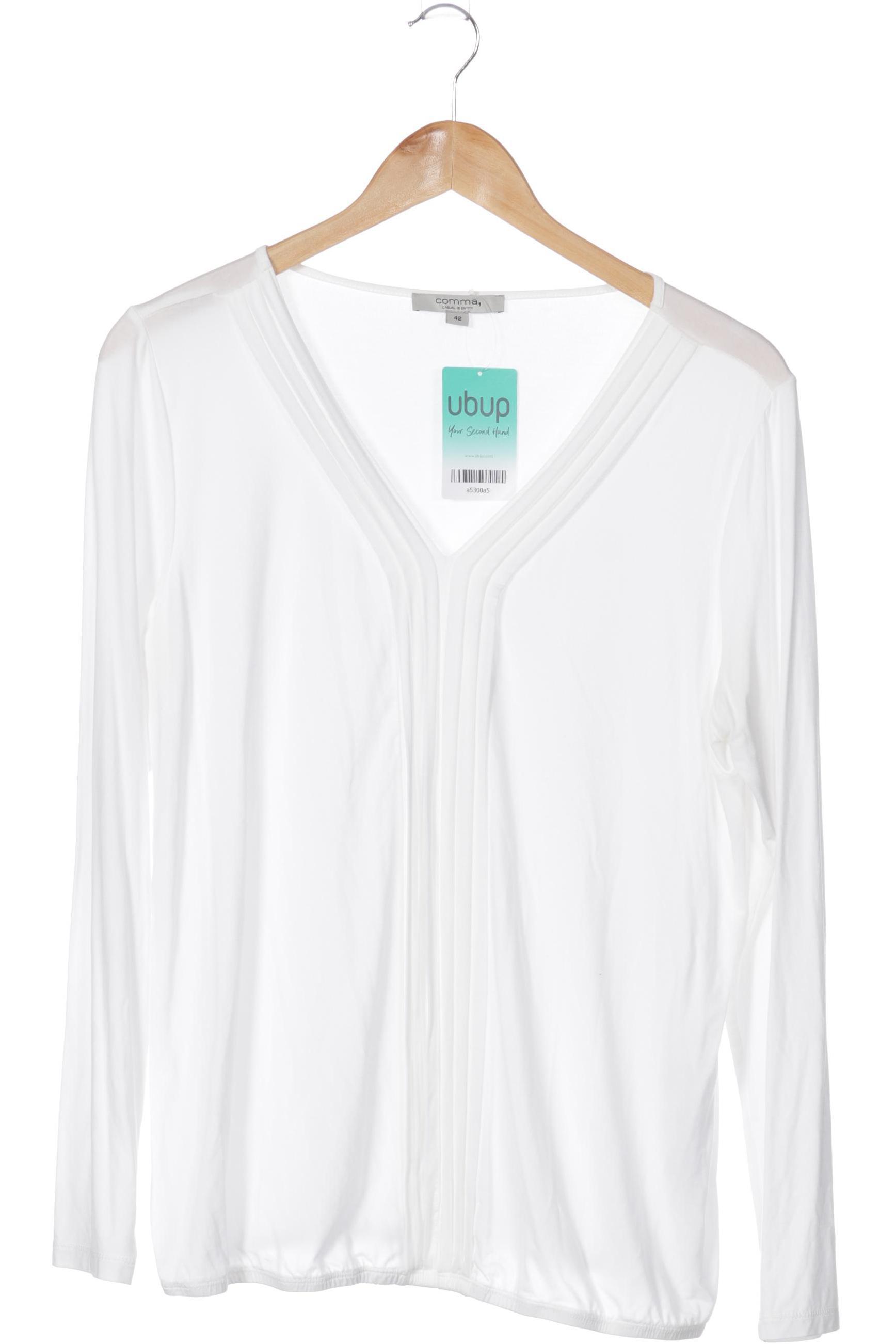 

Comma Damen Langarmshirt, weiß, Gr. 42