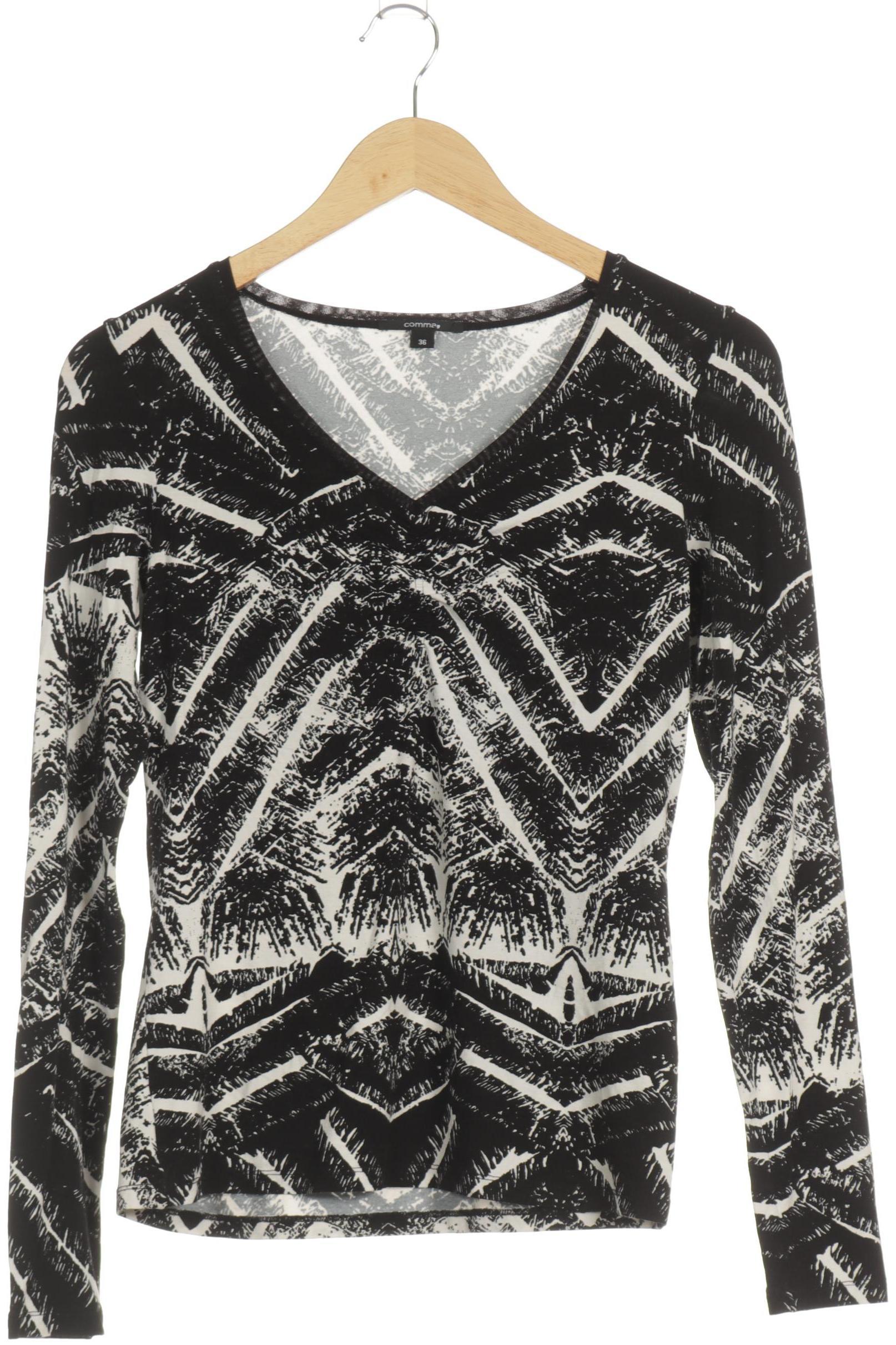 

Comma Damen Langarmshirt, schwarz, Gr. 36