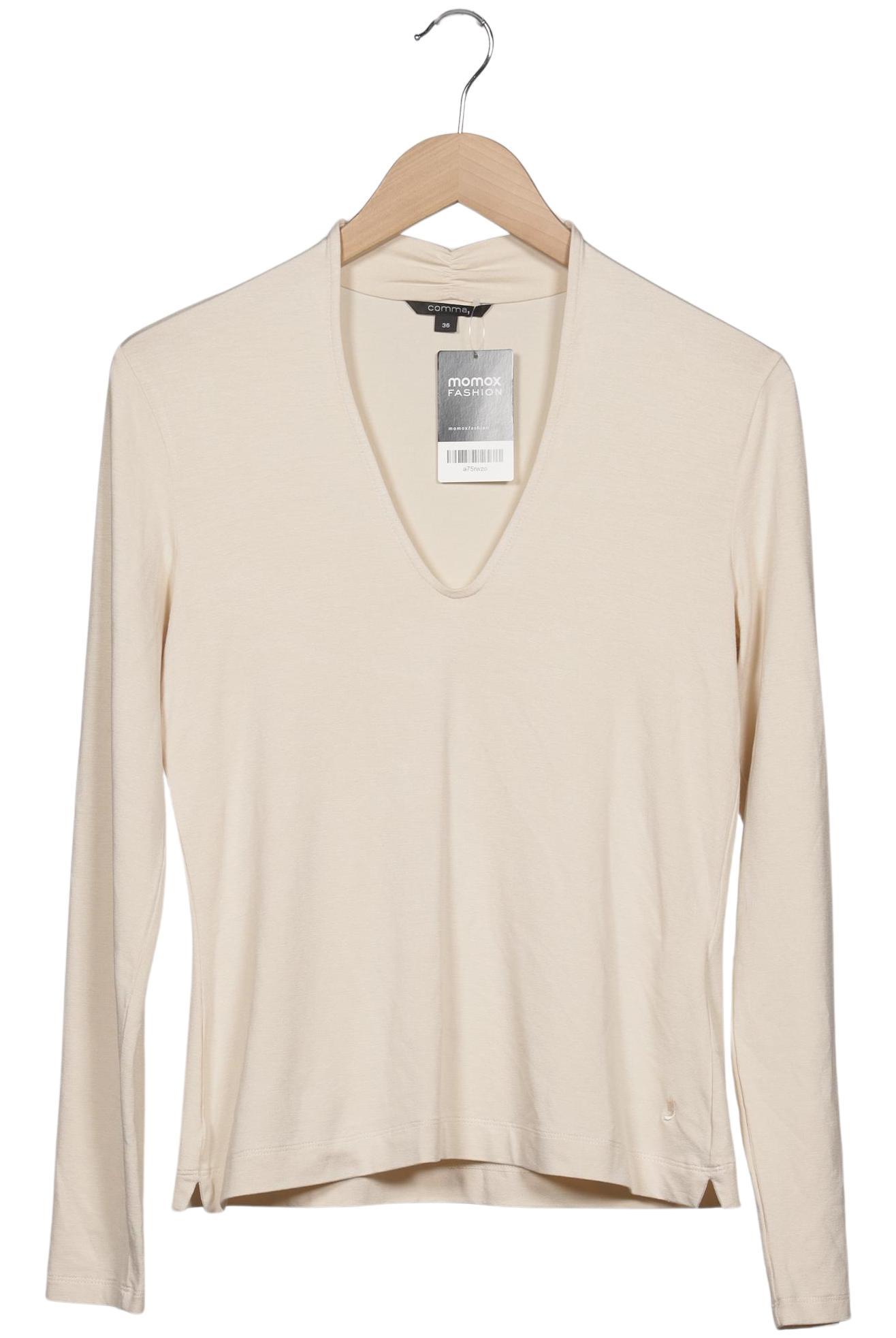 

Comma Damen Langarmshirt, cremeweiß, Gr. 36