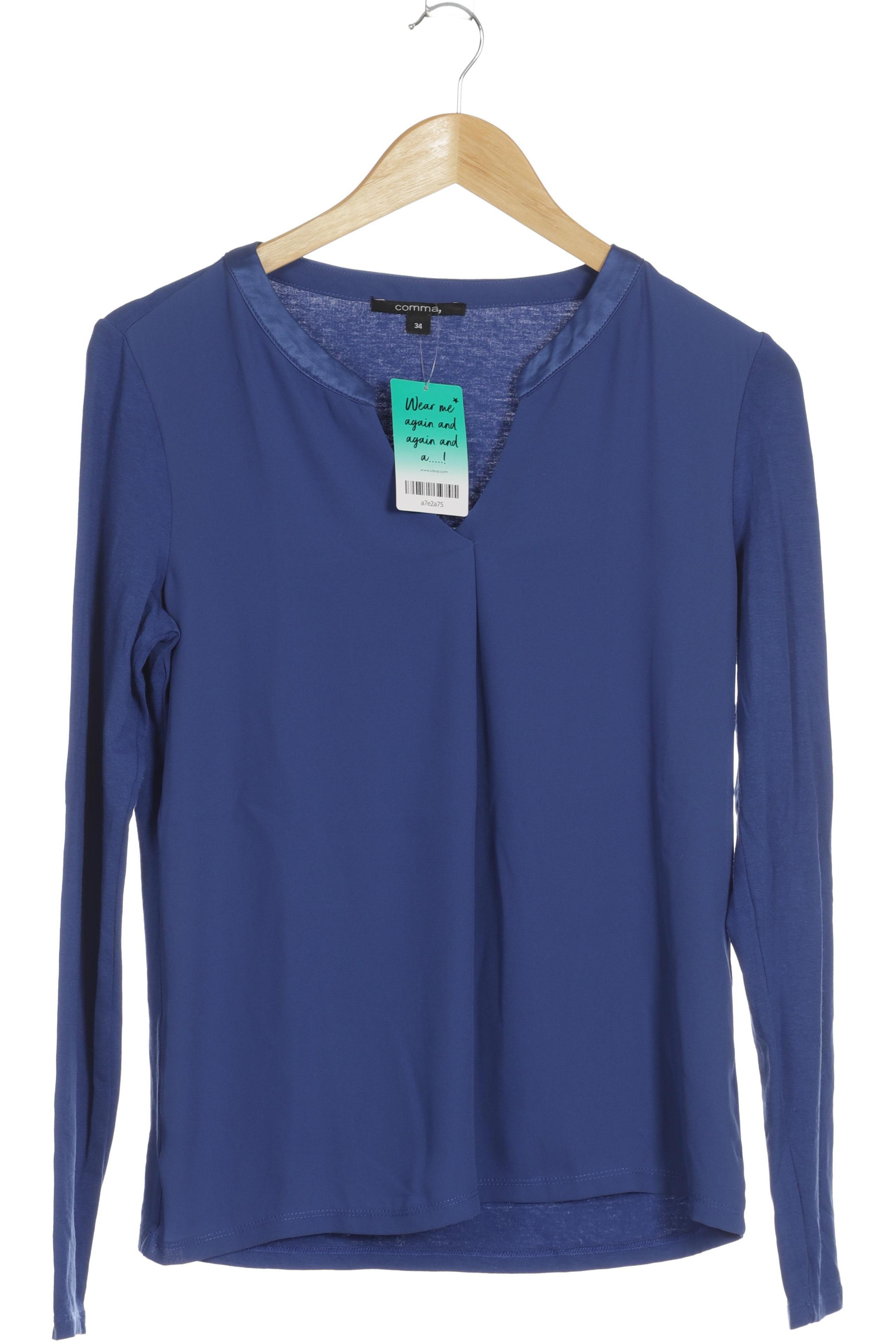 

Comma Damen Langarmshirt, blau, Gr. 34
